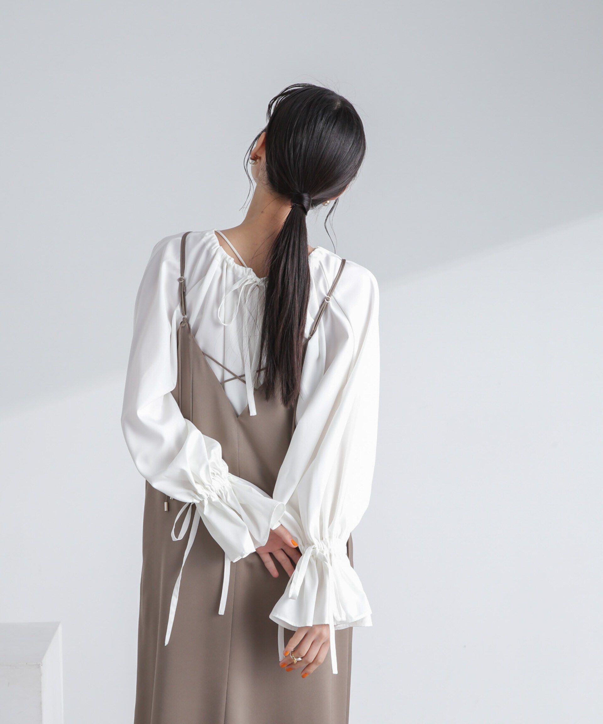 nano･universe「前後2wayキャンディースリーブブラウス」|シャツ・ブラウス|