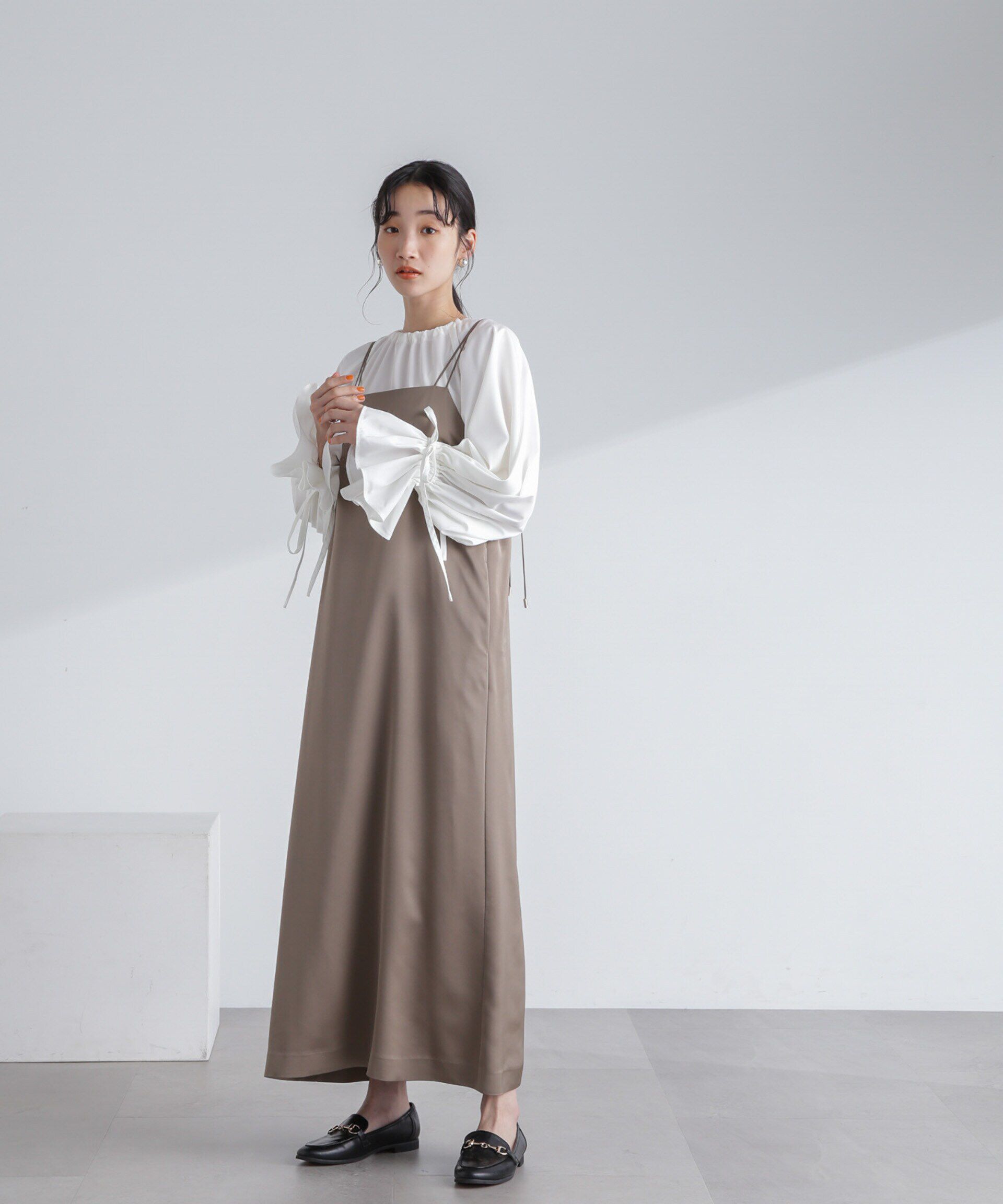 nano･universe「前後2wayキャンディースリーブブラウス」|シャツ・ブラウス|