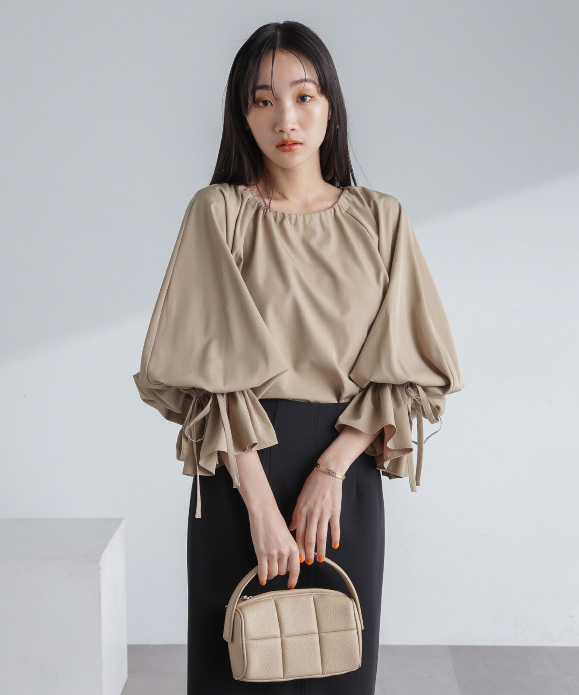 nano･universe「前後2wayキャンディースリーブブラウス」|シャツ・ブラウス|