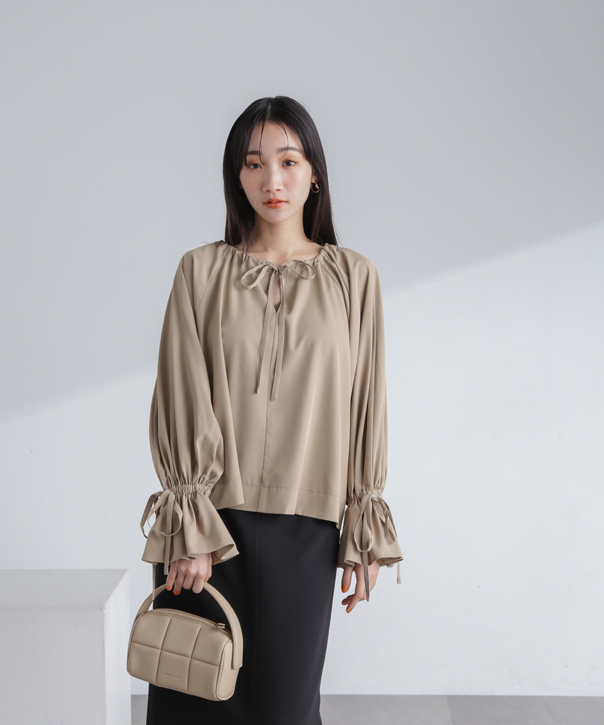 nano･universe「前後2wayキャンディースリーブブラウス」|シャツ・ブラウス|