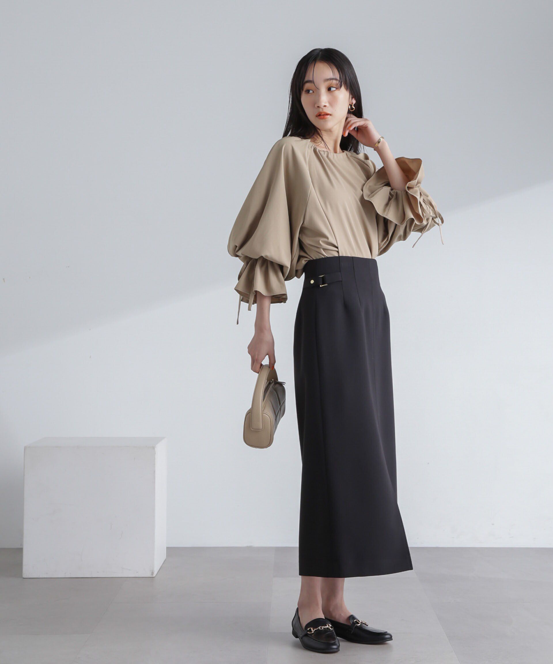 nano･universe「前後2wayキャンディースリーブブラウス」|シャツ・ブラウス|