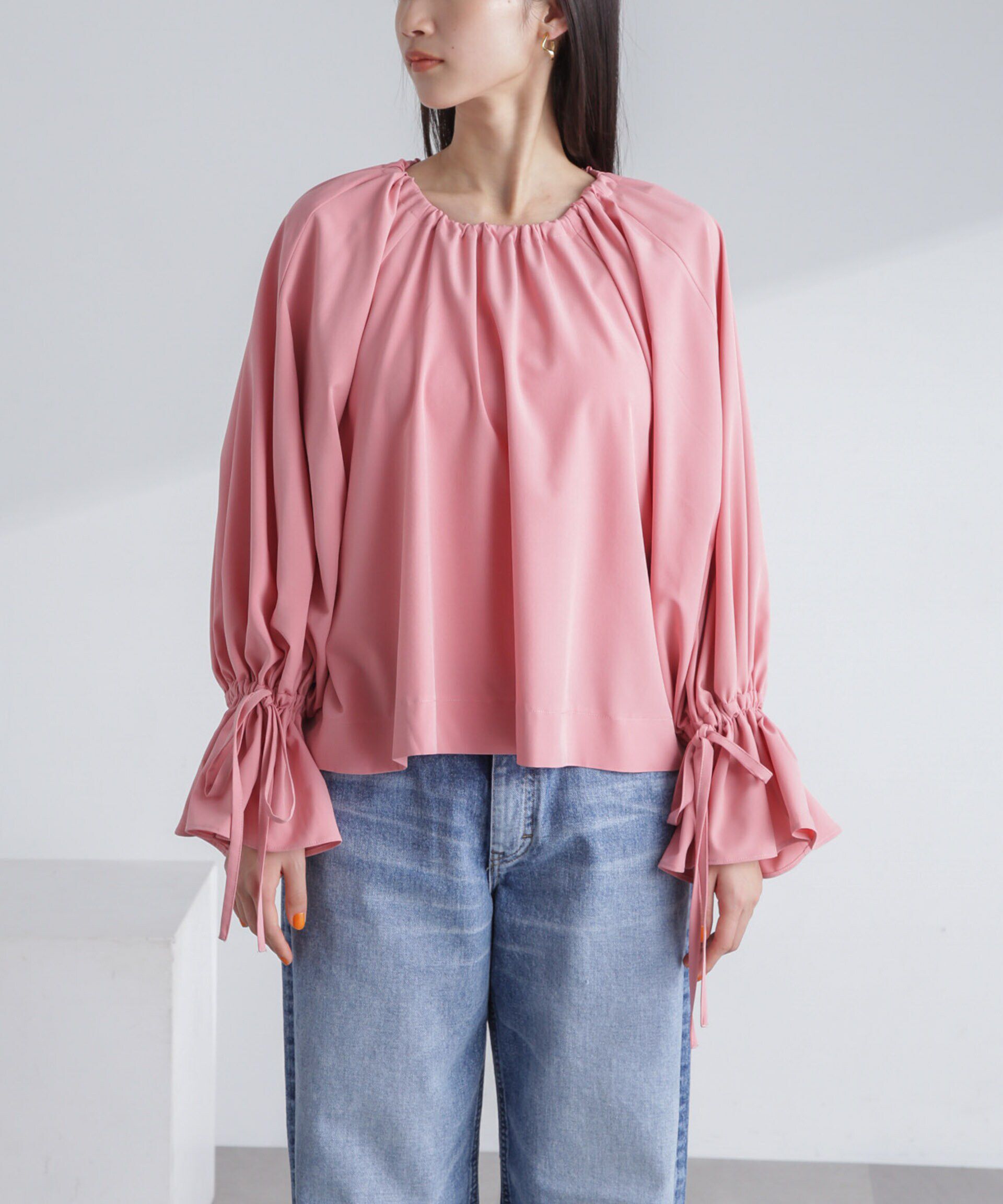 nano･universe「前後2wayキャンディースリーブブラウス」|シャツ・ブラウス|