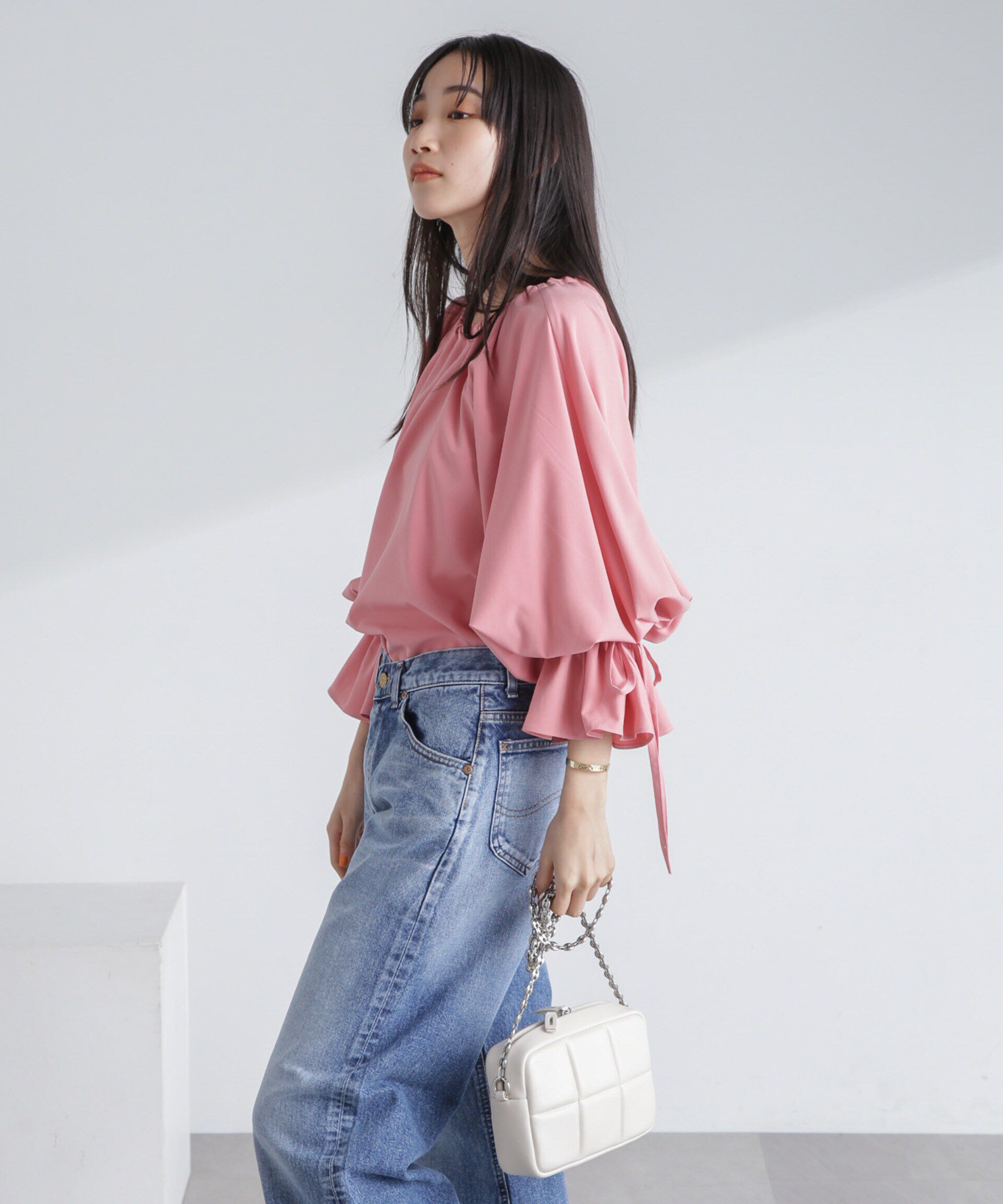 nano･universe「前後2wayキャンディースリーブブラウス」|シャツ・ブラウス|