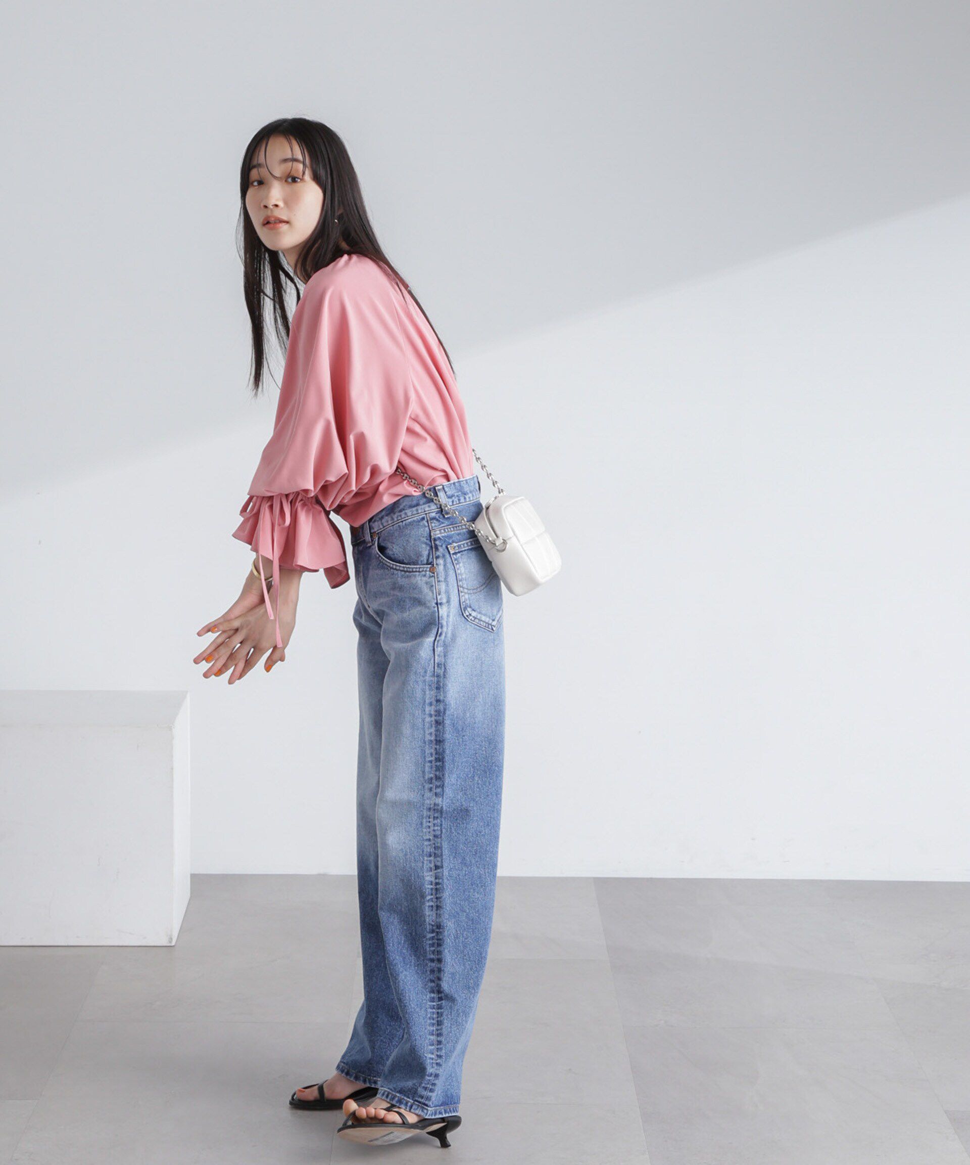 nano･universe「前後2wayキャンディースリーブブラウス」|シャツ・ブラウス|