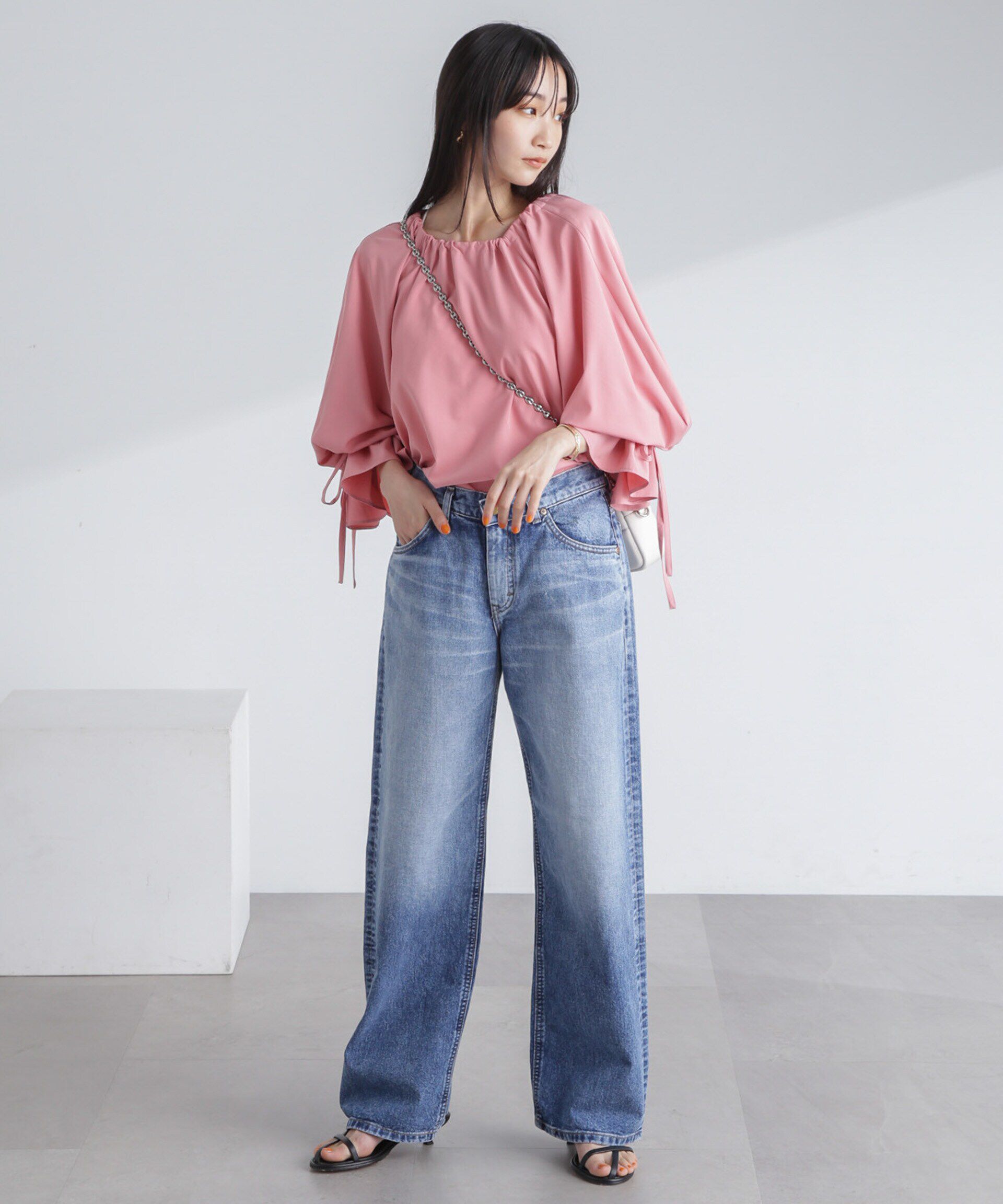 nano･universe「前後2wayキャンディースリーブブラウス」|シャツ・ブラウス|