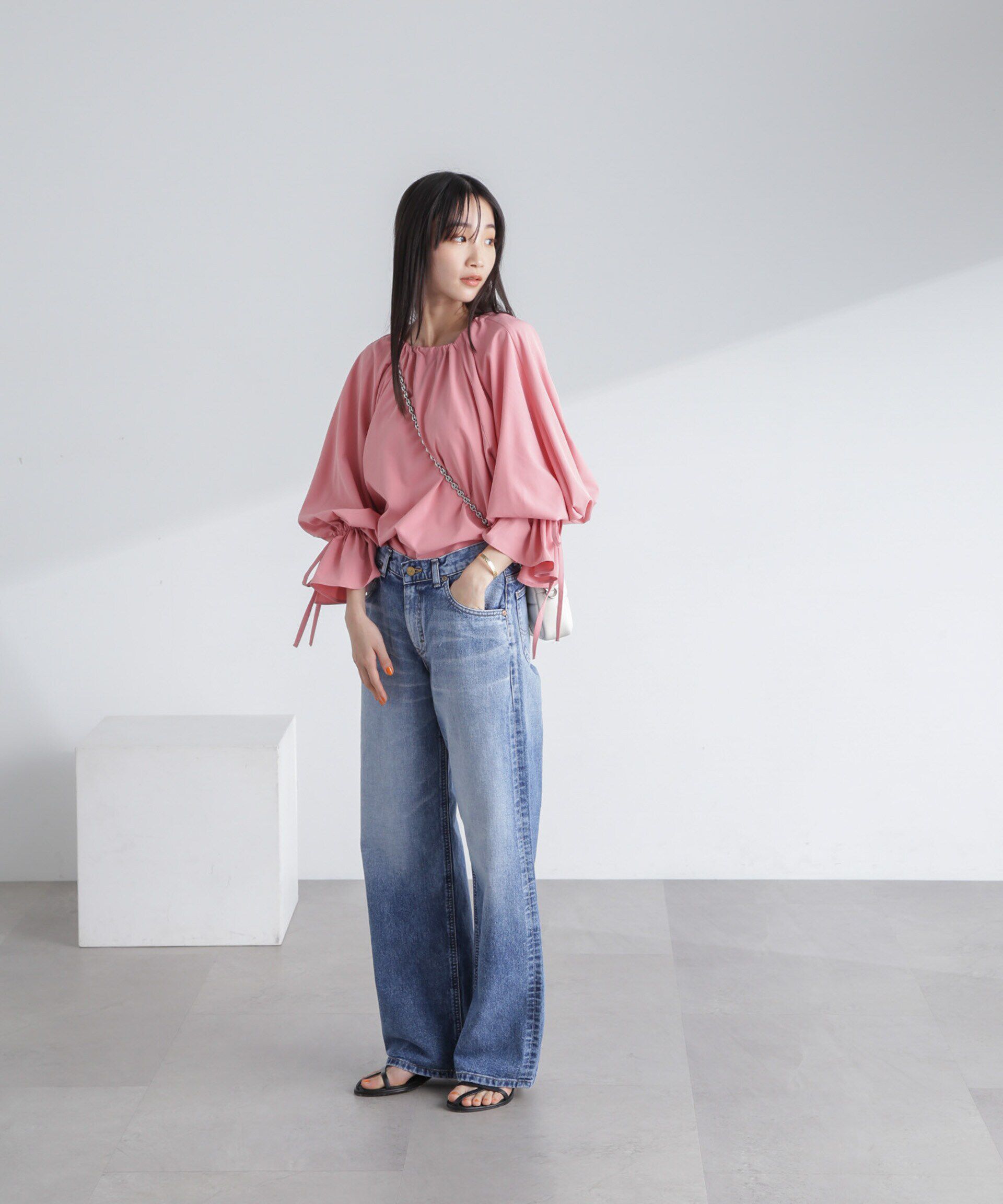 nano･universe「前後2wayキャンディースリーブブラウス」|シャツ・ブラウス|