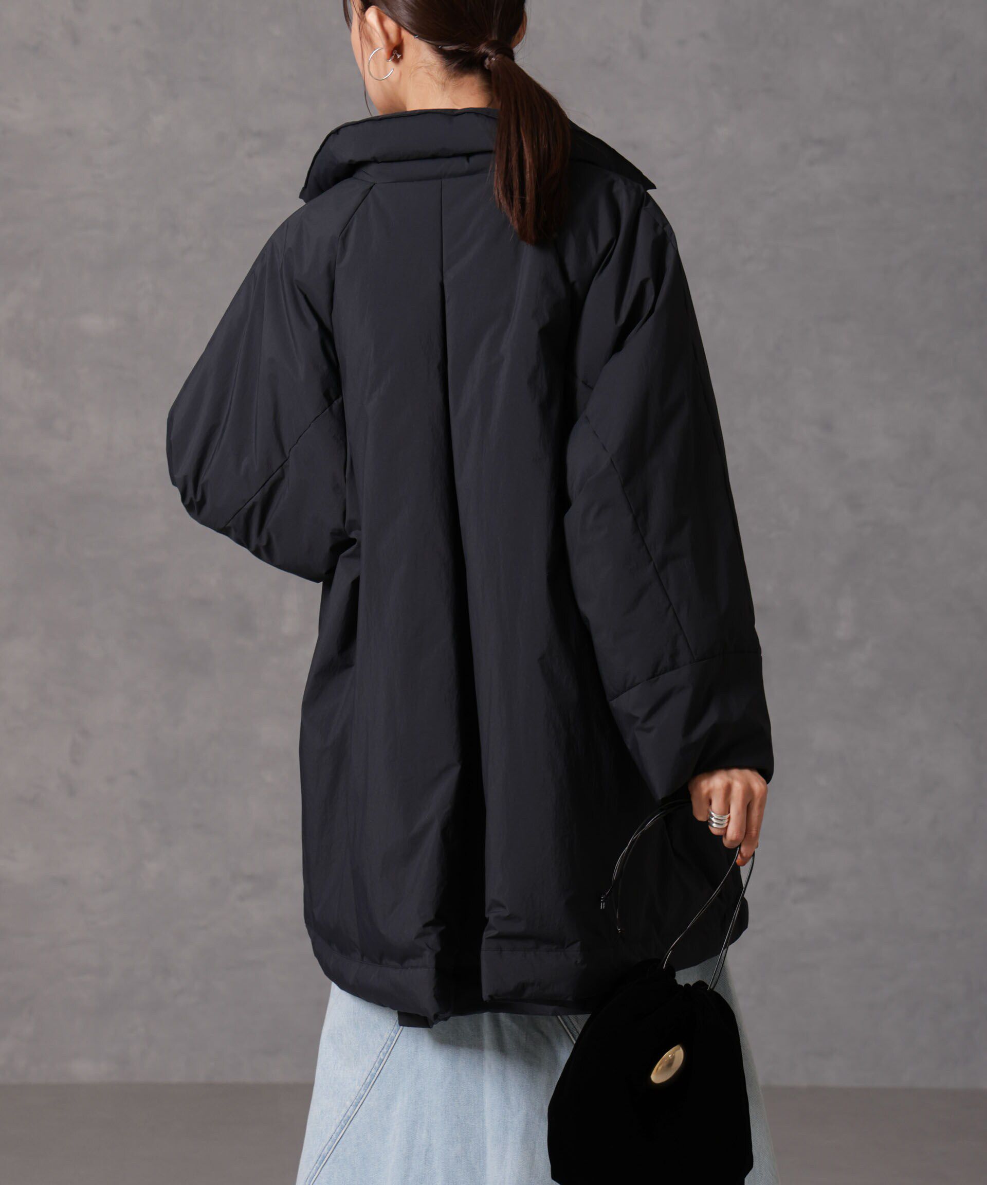 nano･universe「「西川ダウン(R)」ミドル丈バックタックコート」|ダウン|