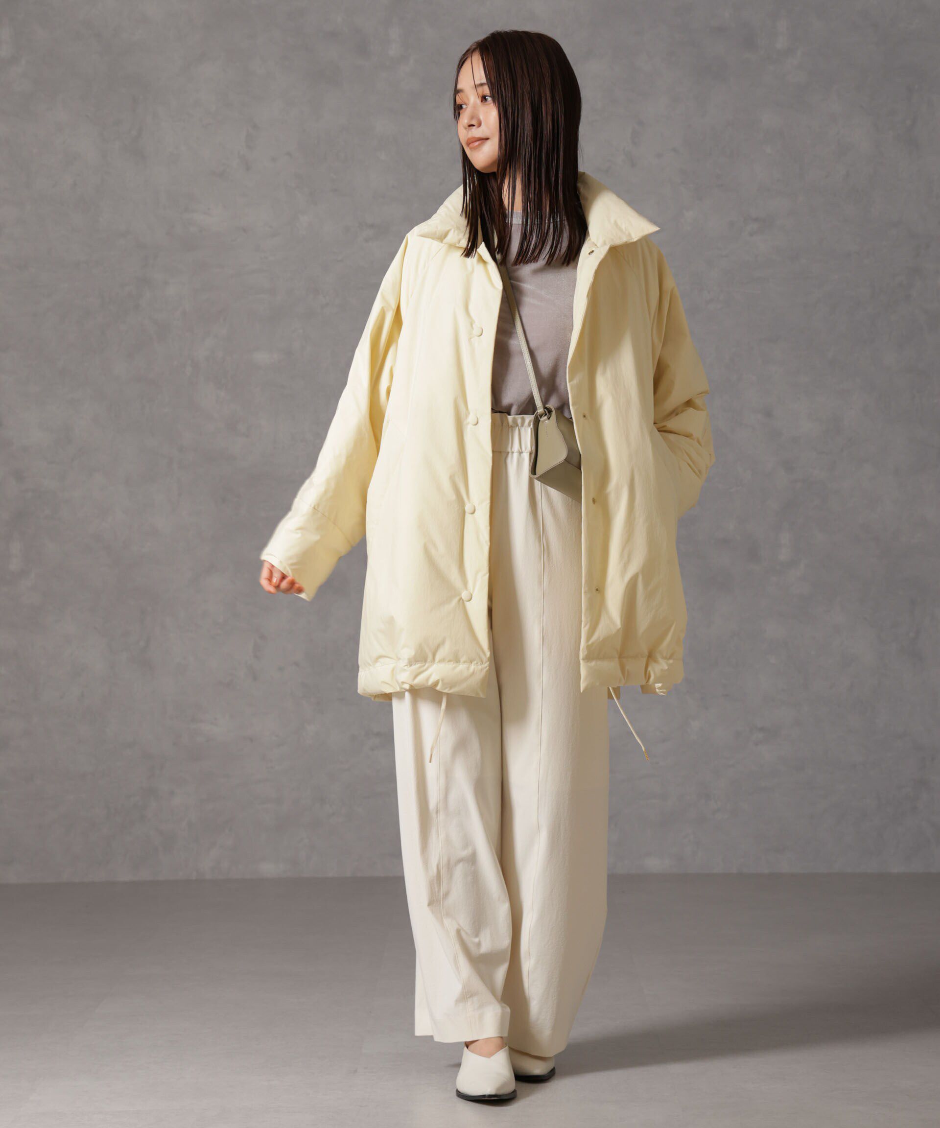 nano･universe「「西川ダウン(R)」ミドル丈バックタックコート」|ダウン|