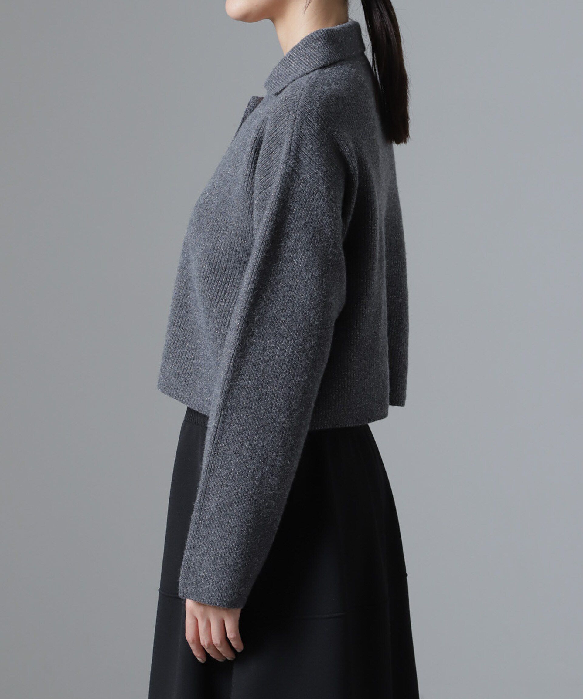 nano･universe「片畔ラメカラーカーディガン」|ニット・セーター|