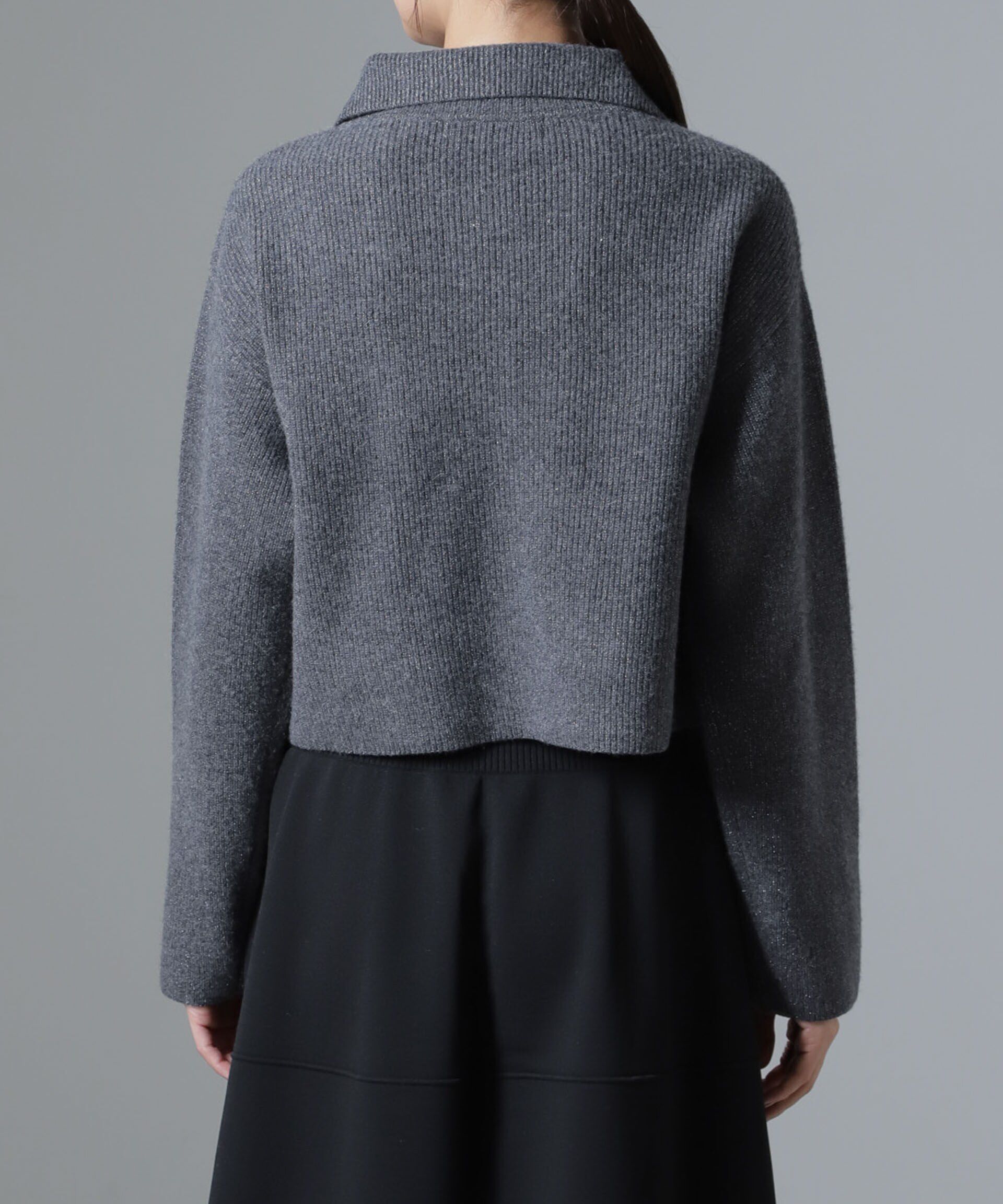 nano･universe「片畔ラメカラーカーディガン」|ニット・セーター|