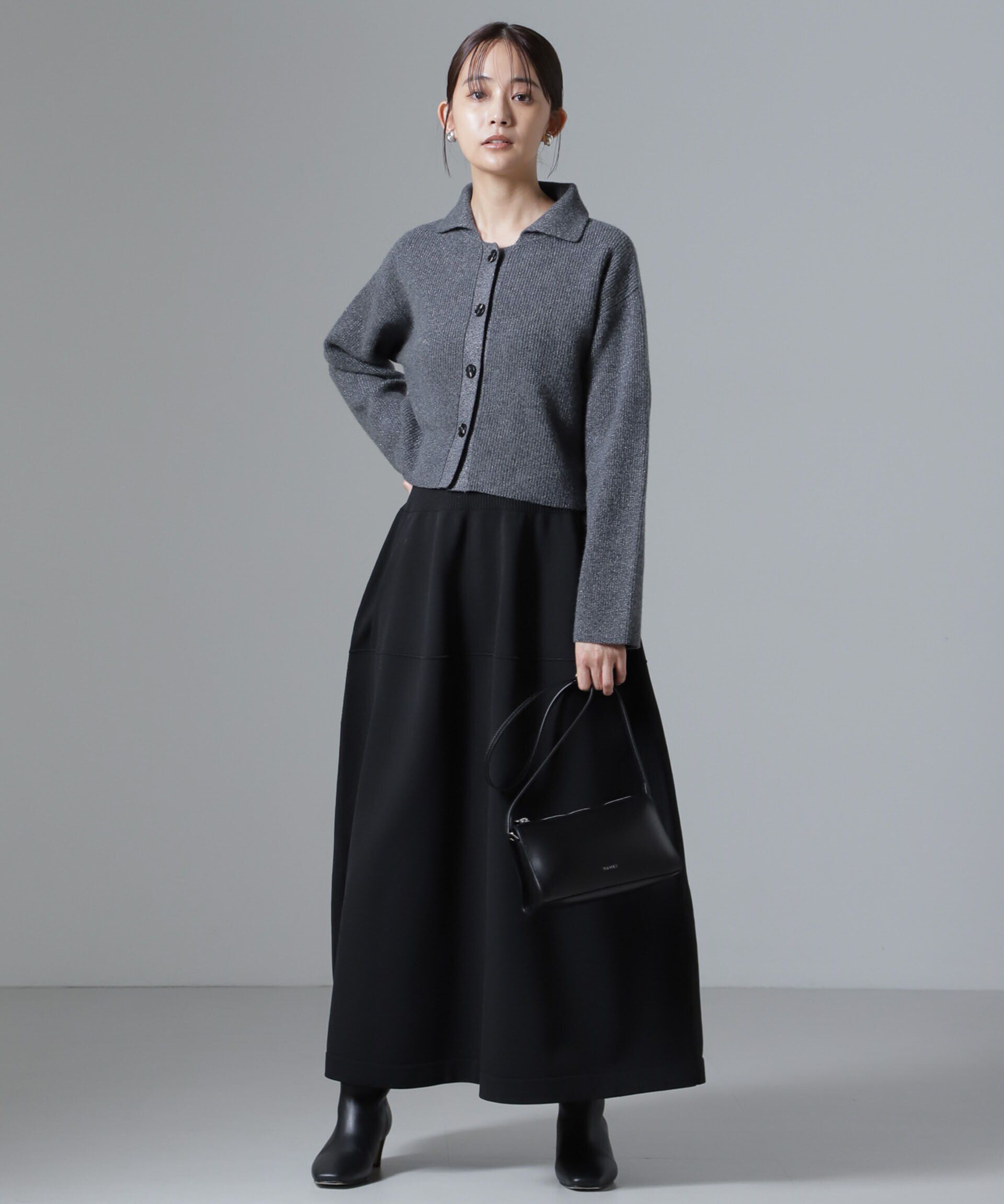 nano･universe「片畔ラメカラーカーディガン」|ニット・セーター|