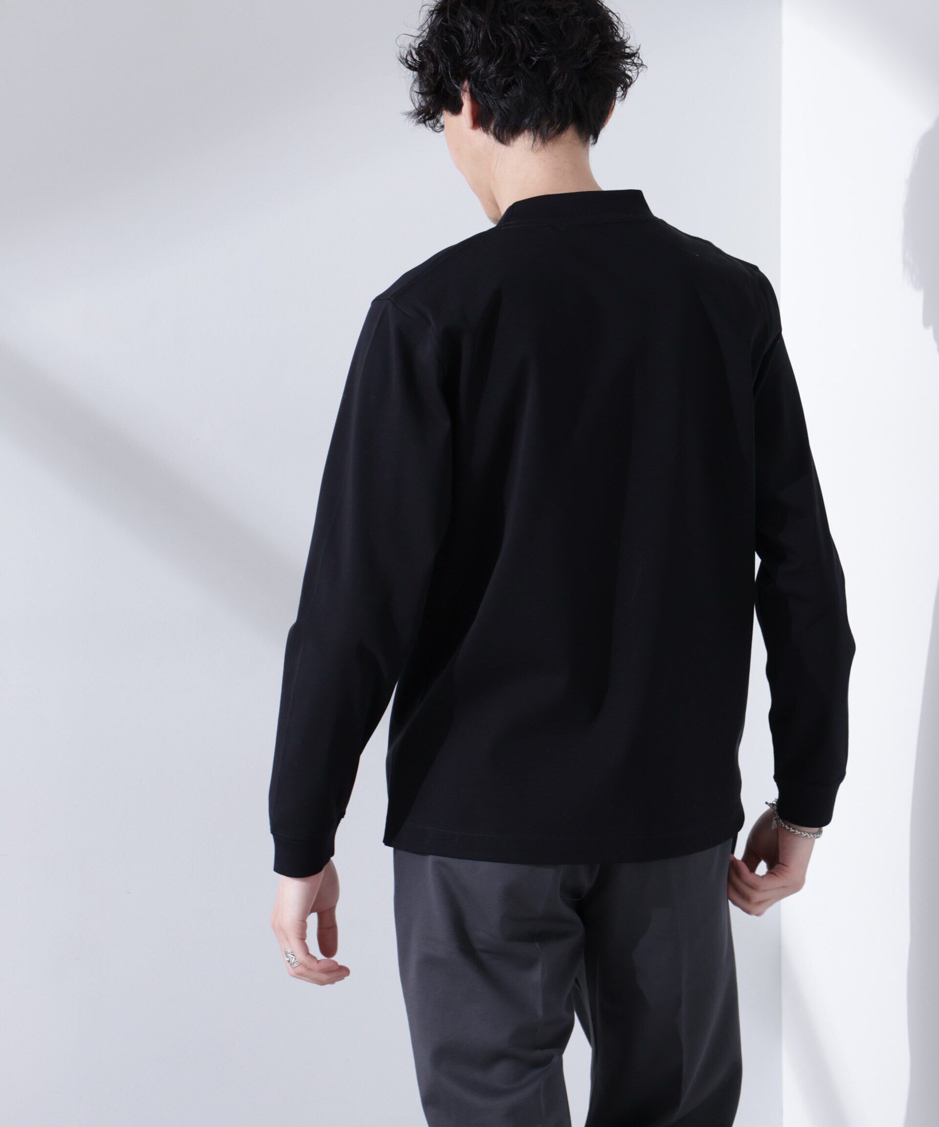 nano･universe「アンチスメルモックネックTシャツ 長袖」|Tシャツ・カットソー|