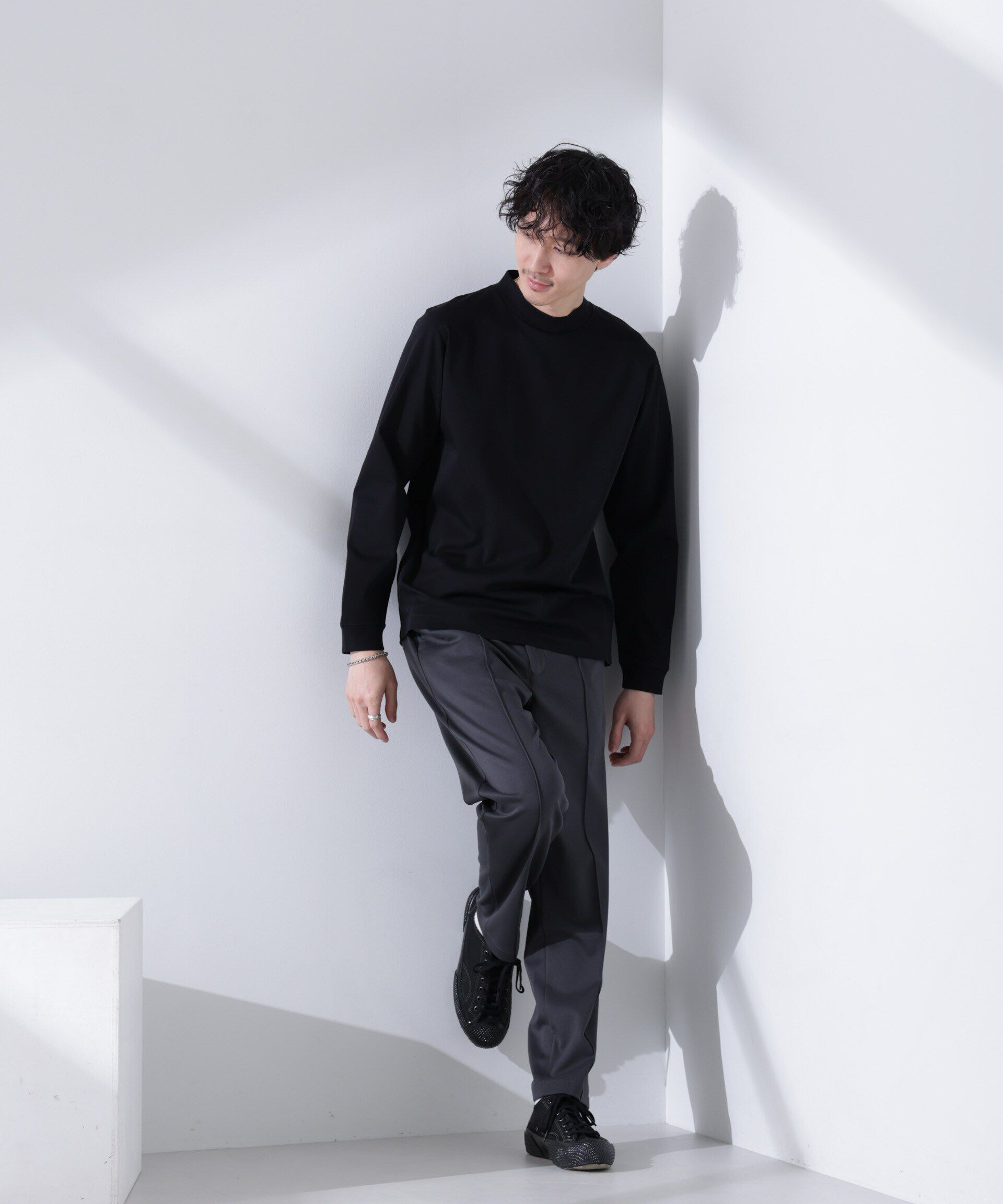 nano･universe「アンチスメルモックネックTシャツ 長袖」|Tシャツ・カットソー|