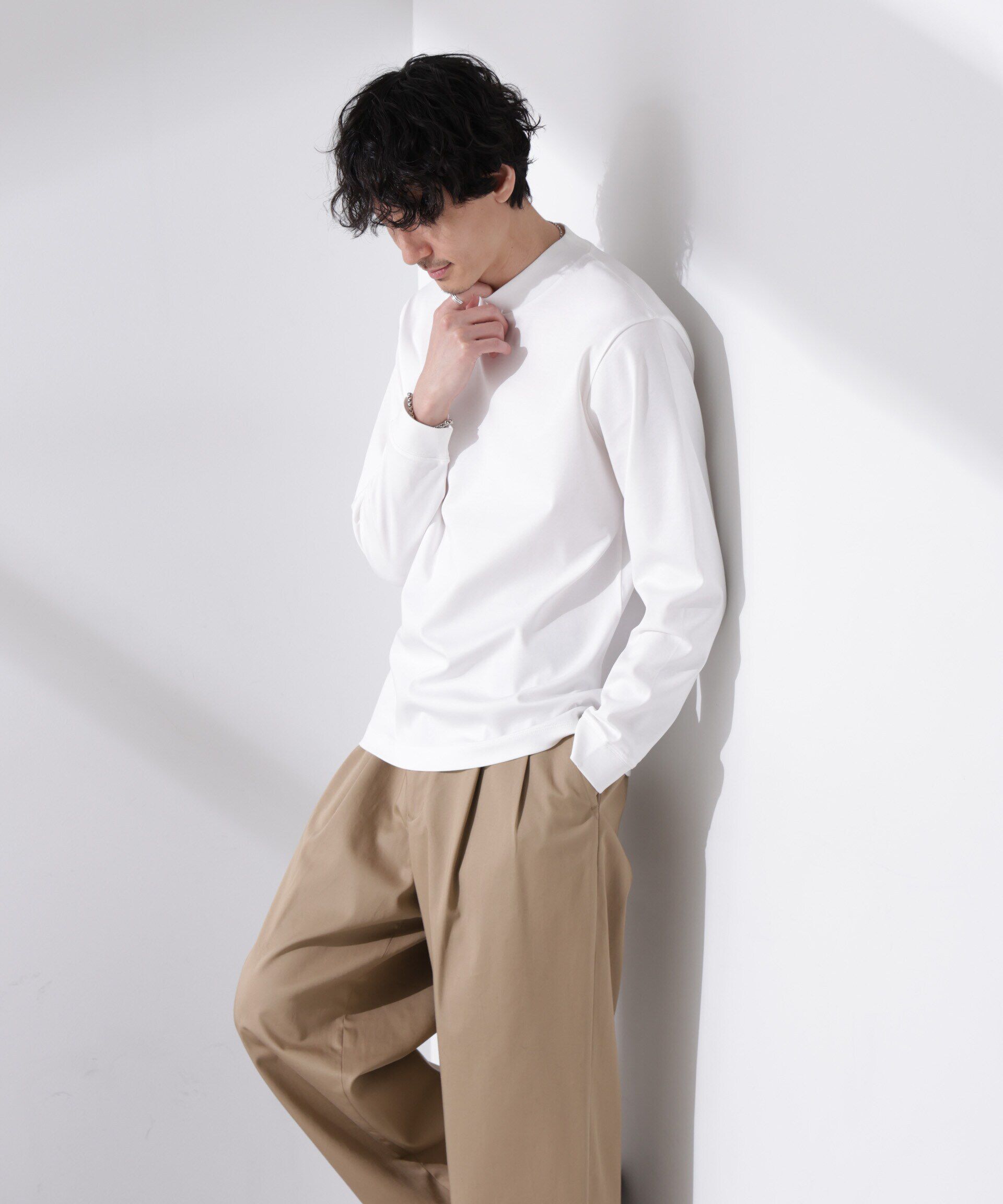 nano･universe「アンチスメルモックネックTシャツ 長袖」|Tシャツ・カットソー|