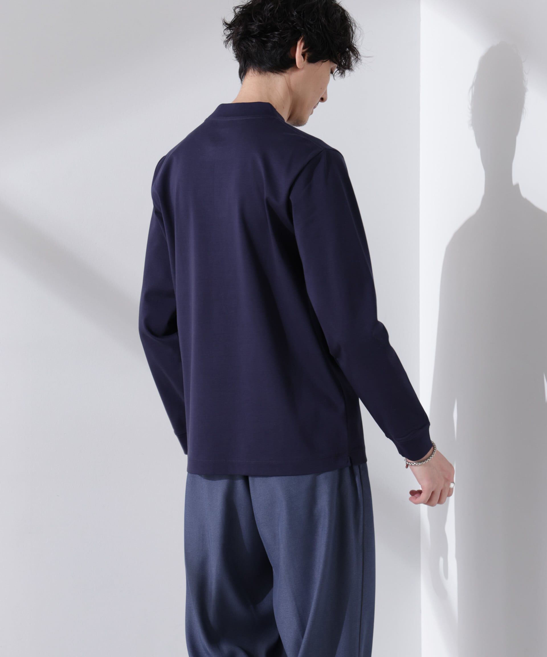 nano･universe「アンチスメルモックネックTシャツ 長袖」|Tシャツ・カットソー|