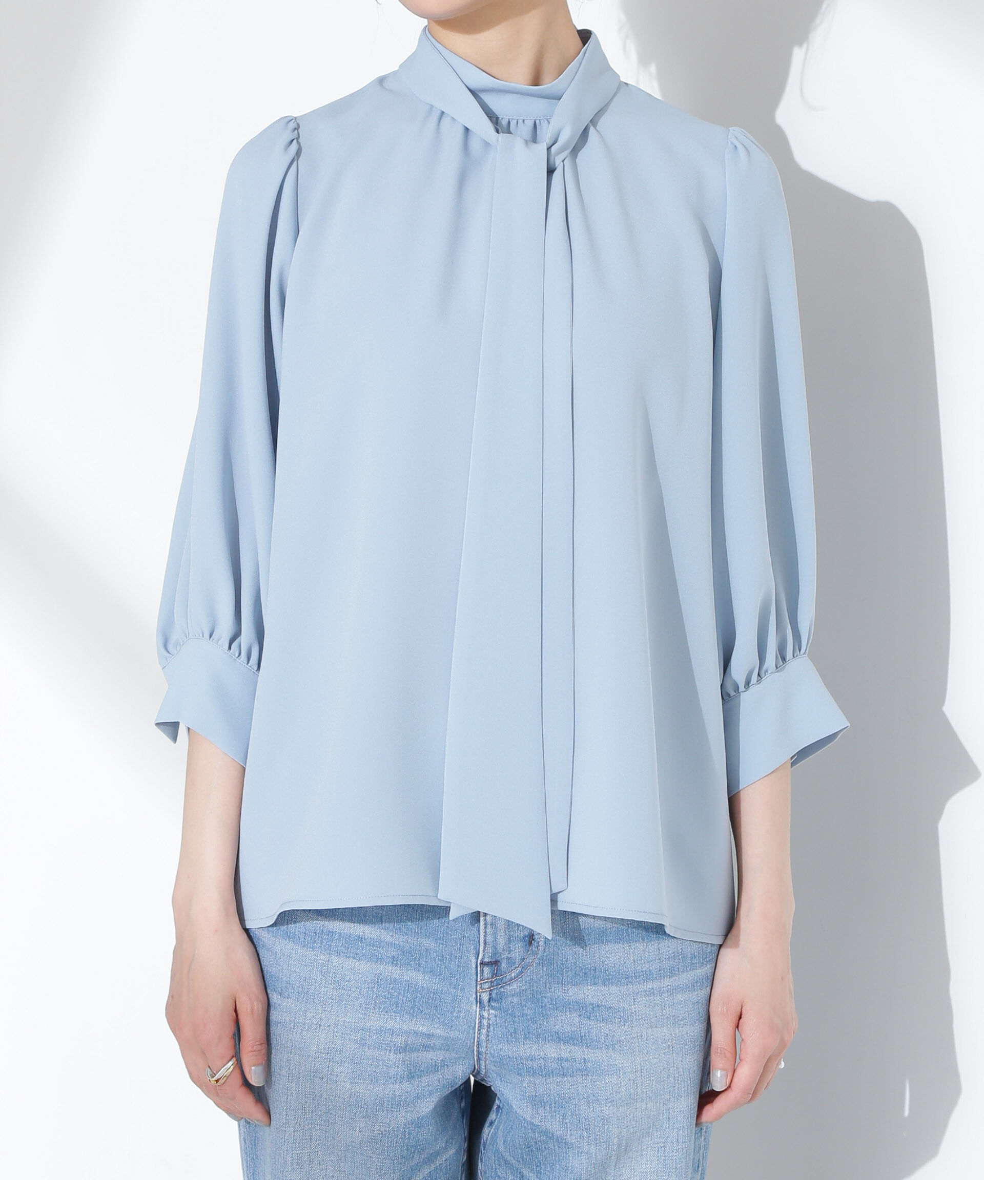 nano･universe「ボウタイ取り外し可2wayブラウス」|シャツ・ブラウス|