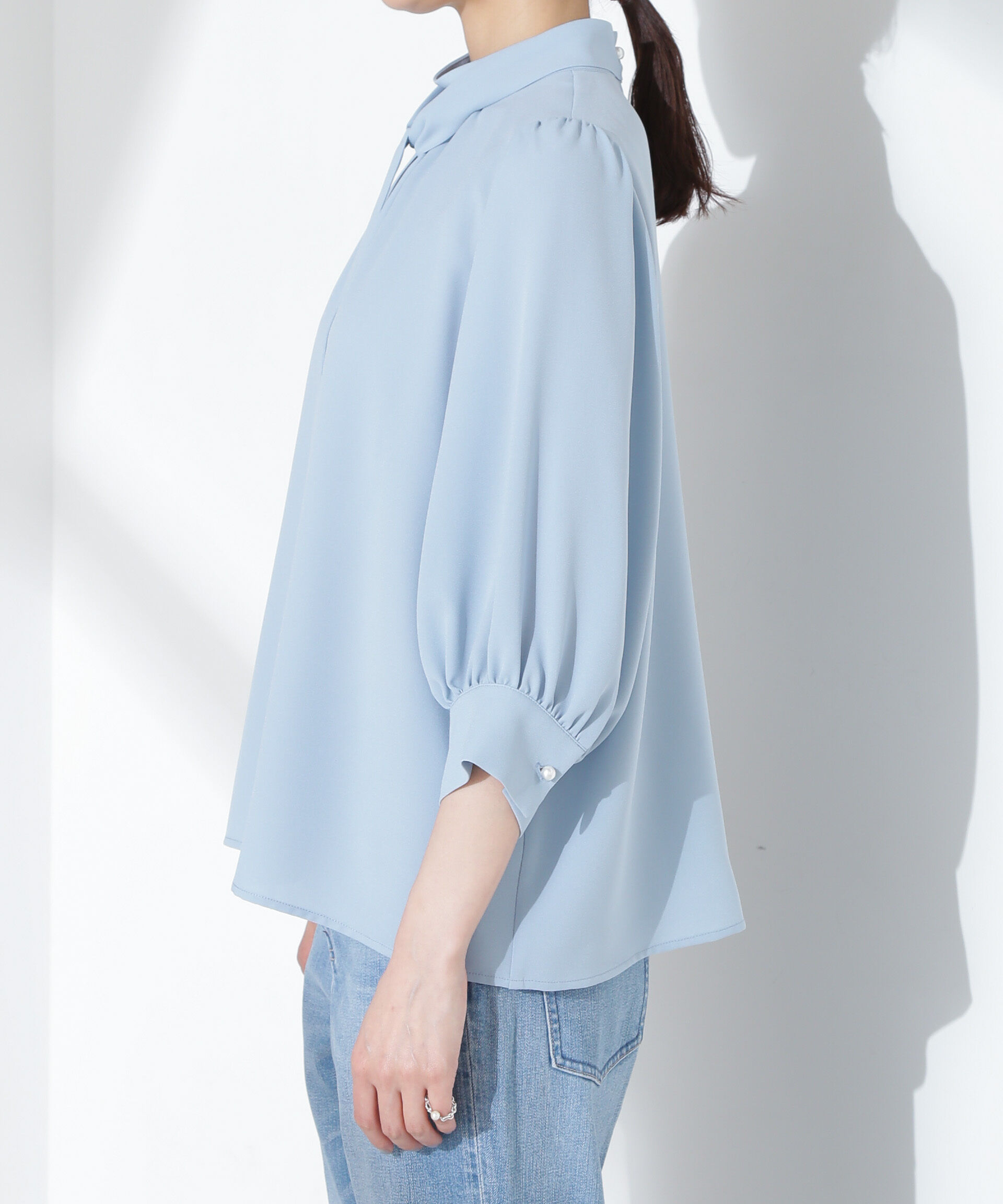 nano･universe「ボウタイ取り外し可2wayブラウス」|シャツ・ブラウス|