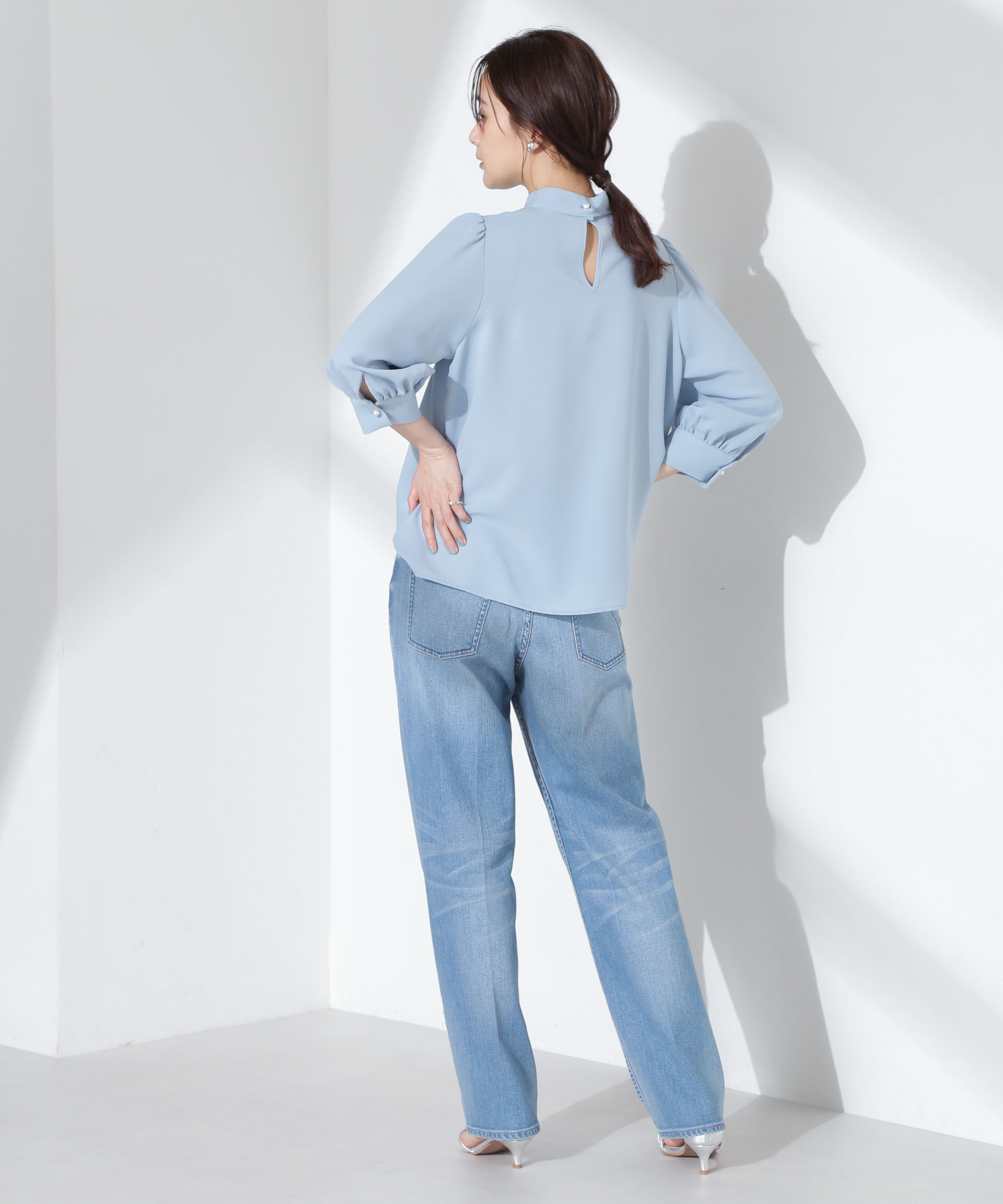 nano･universe「ボウタイ取り外し可2wayブラウス」|シャツ・ブラウス|