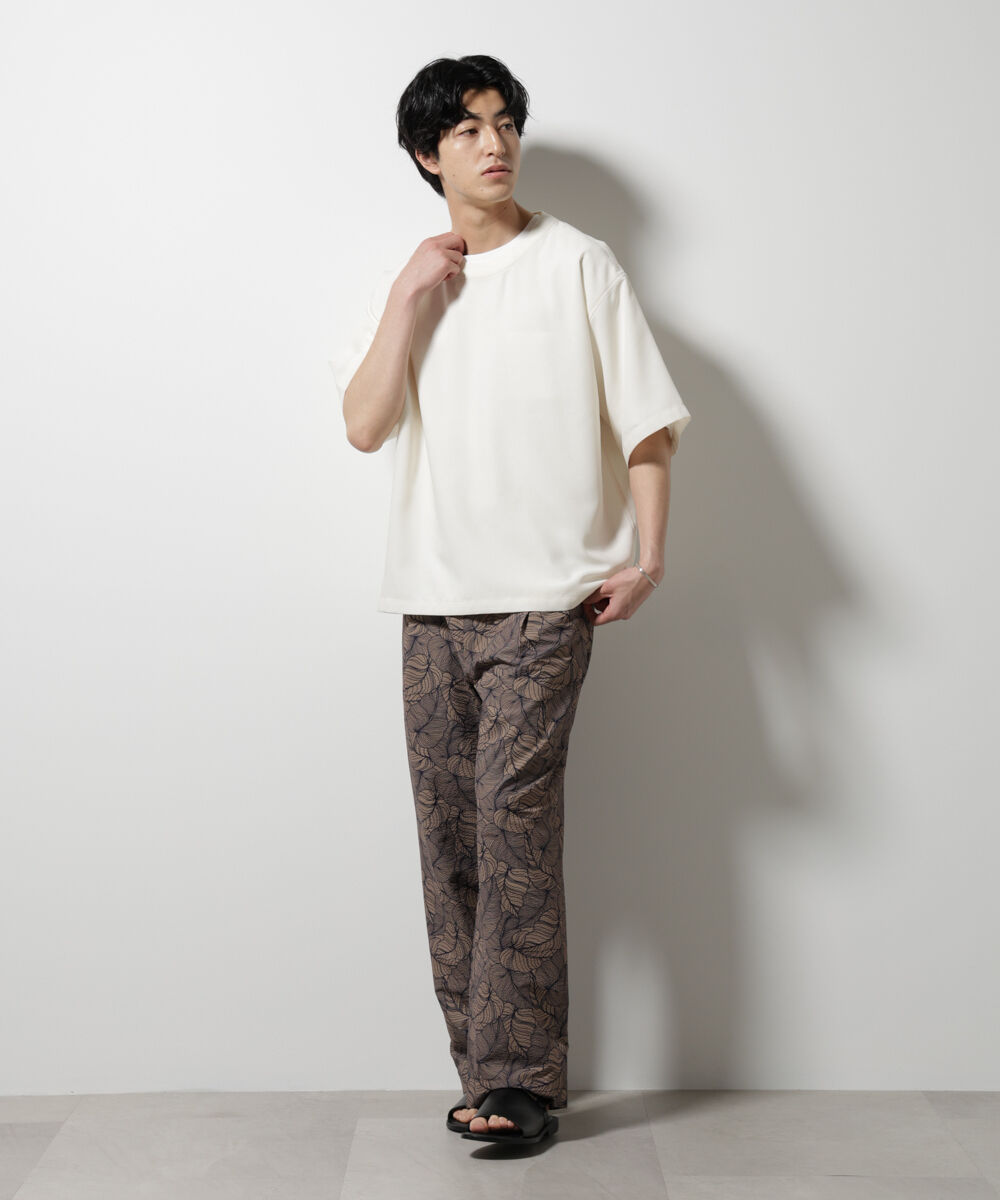 nano･universe「テックリネン布帛Tシャツ 半袖」|Tシャツ・カットソー|