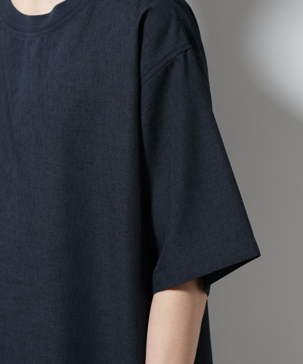 nano･universe「テックリネン布帛Tシャツ 半袖」|Tシャツ・カットソー|