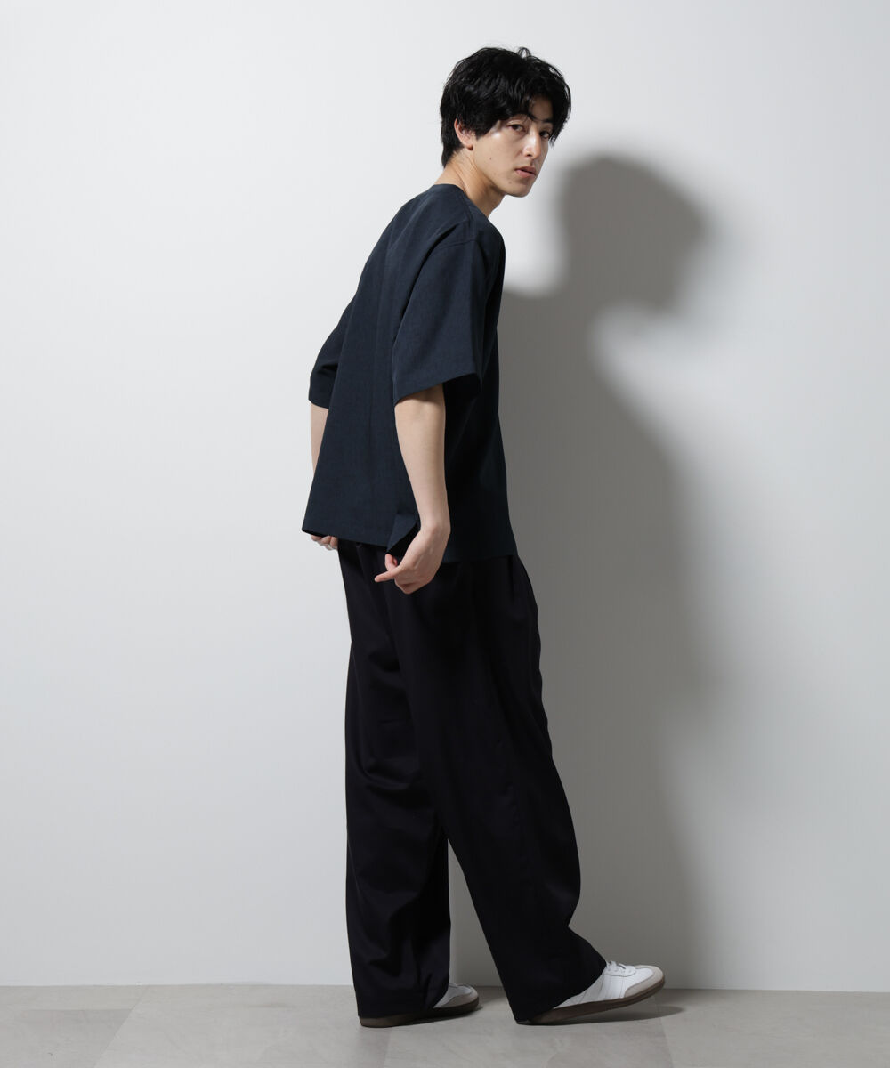 nano･universe「テックリネン布帛Tシャツ 半袖」|Tシャツ・カットソー|