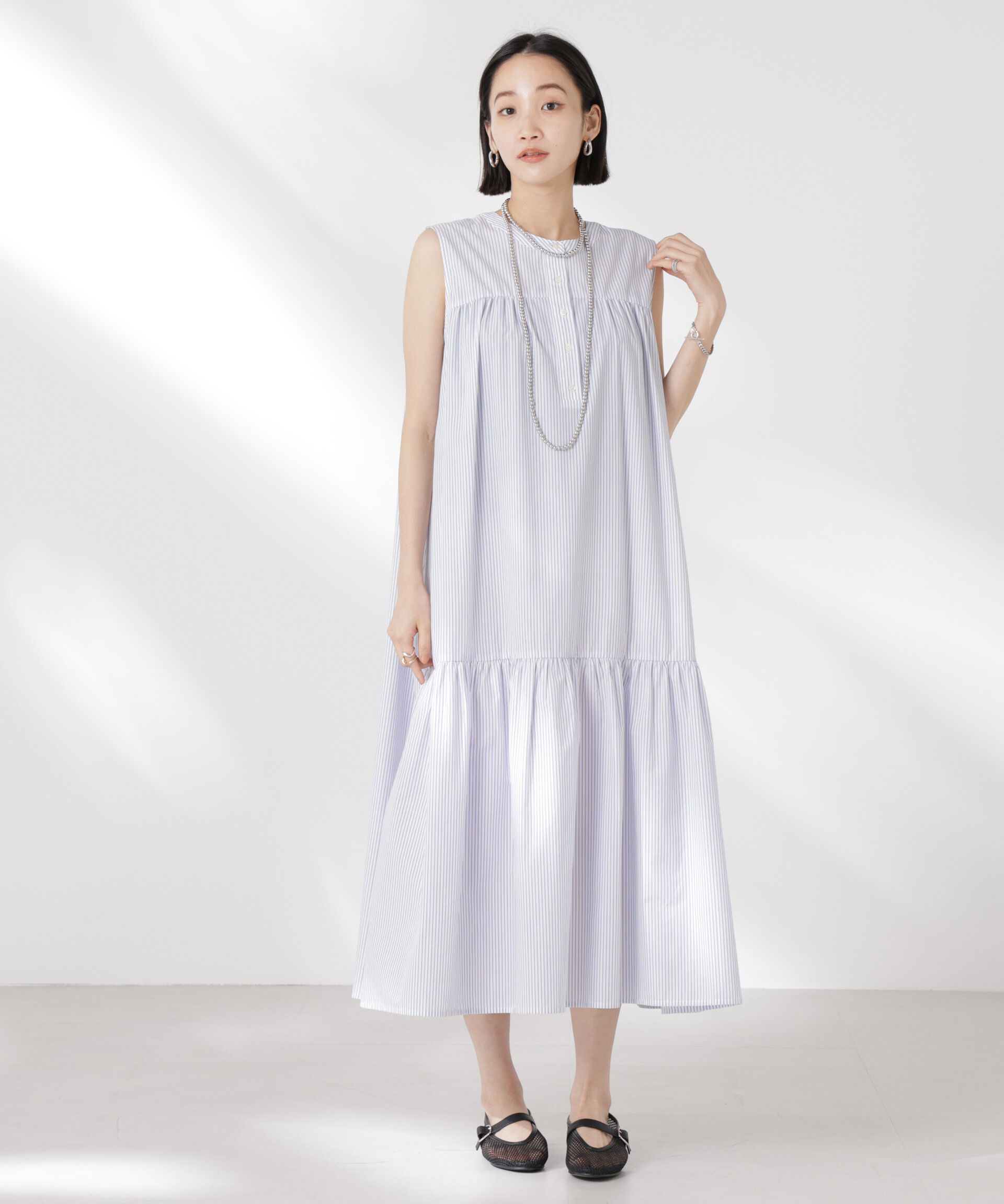 nano･universe「ヘンリーギャザー切り替えワンピース」|ワンピース|