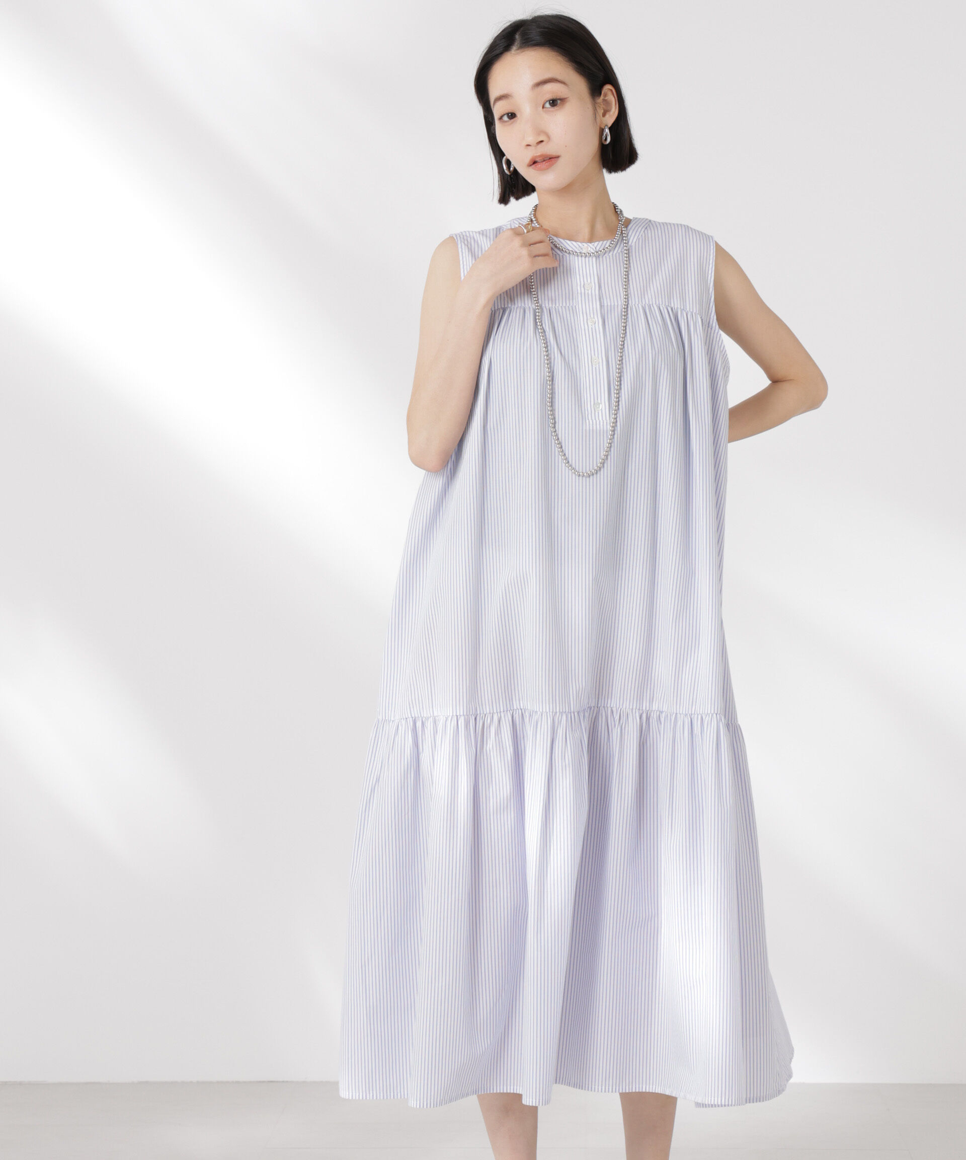 nano･universe「ヘンリーギャザー切り替えワンピース」|ワンピース|