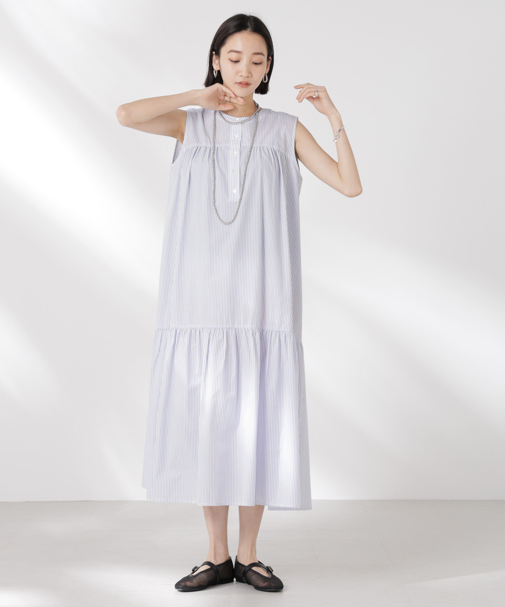 nano･universe「ヘンリーギャザー切り替えワンピース」|ワンピース|