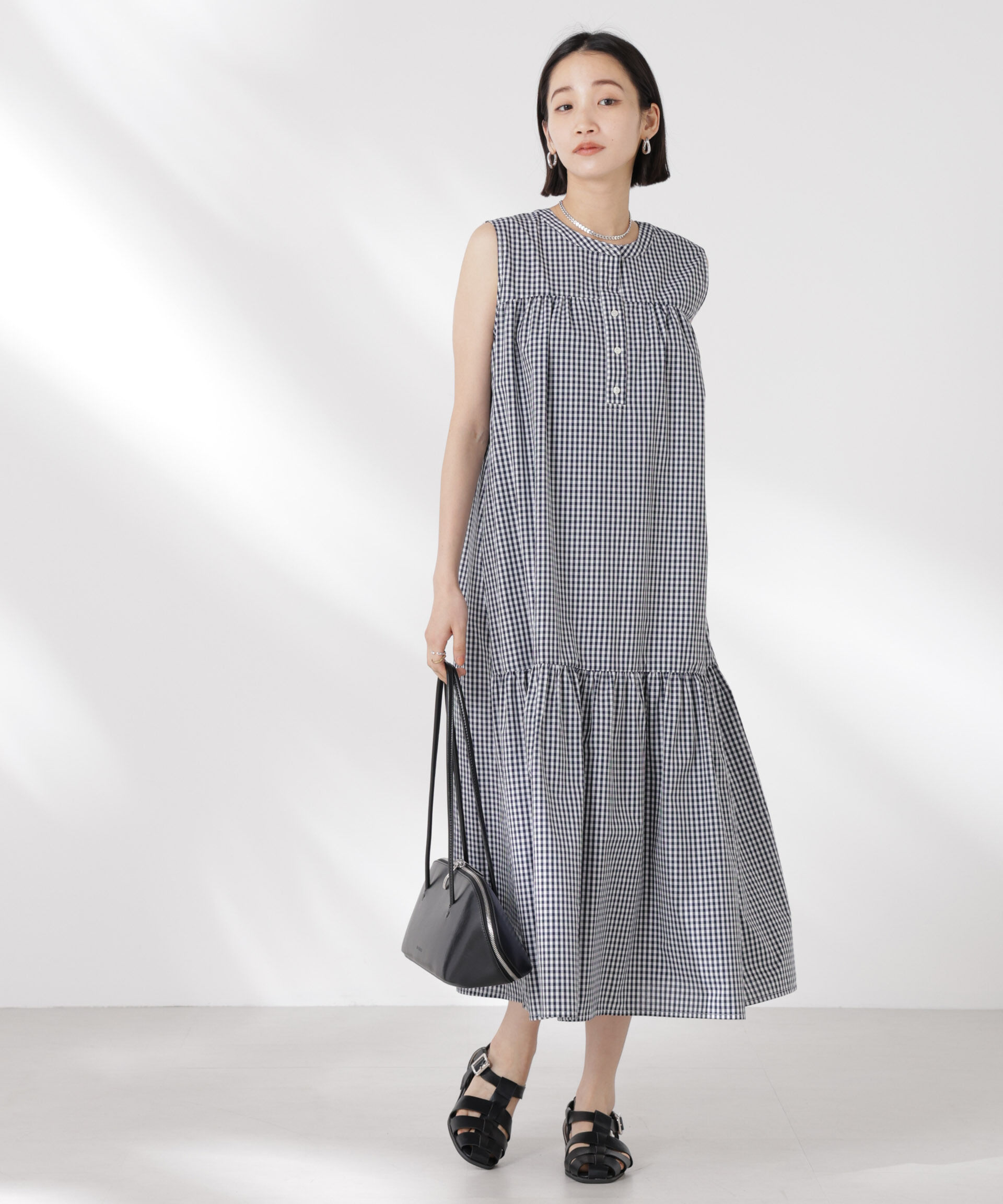 nano･universe「ヘンリーギャザー切り替えワンピース」|ワンピース|パターン32