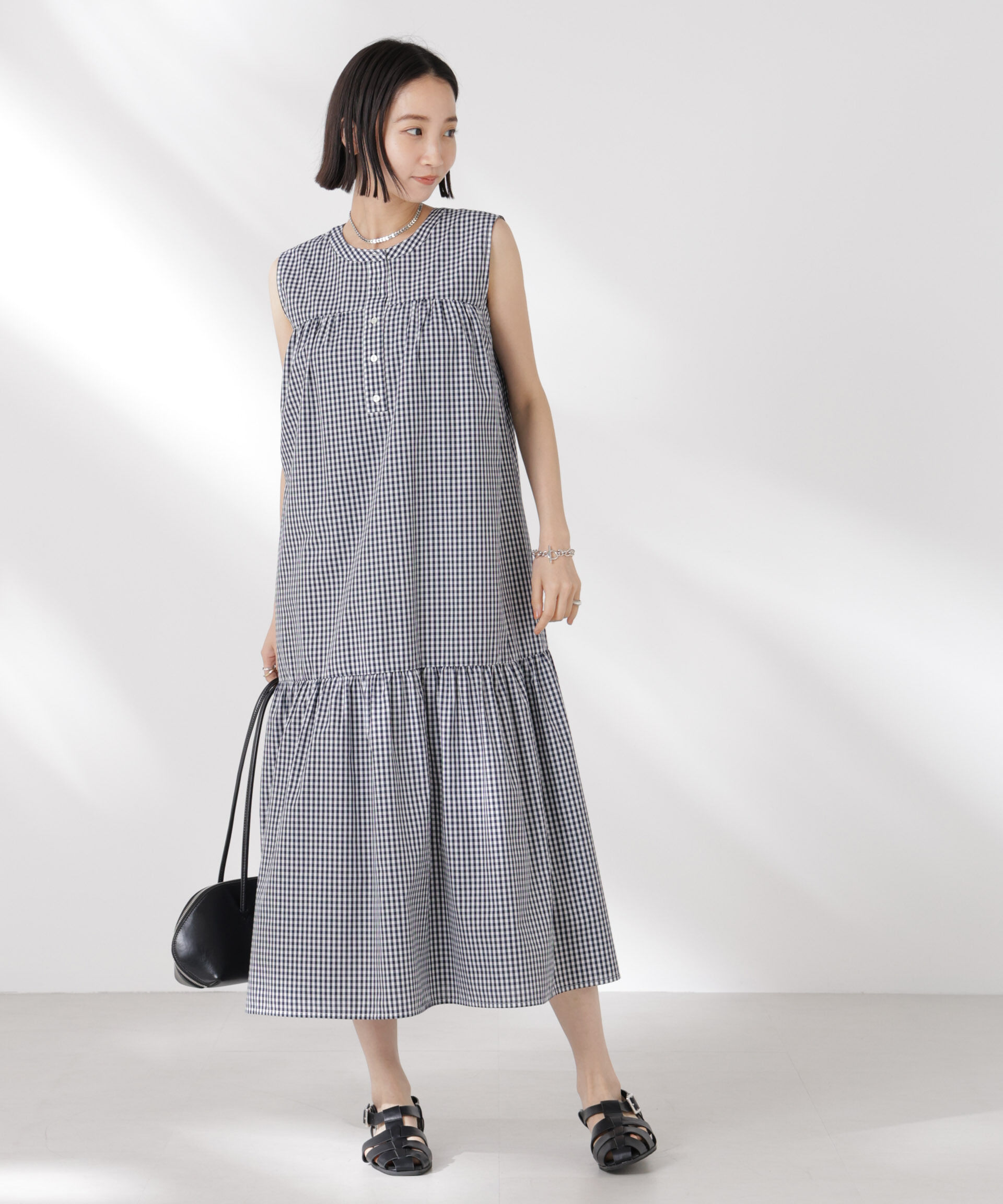 nano･universe「ヘンリーギャザー切り替えワンピース」|ワンピース|