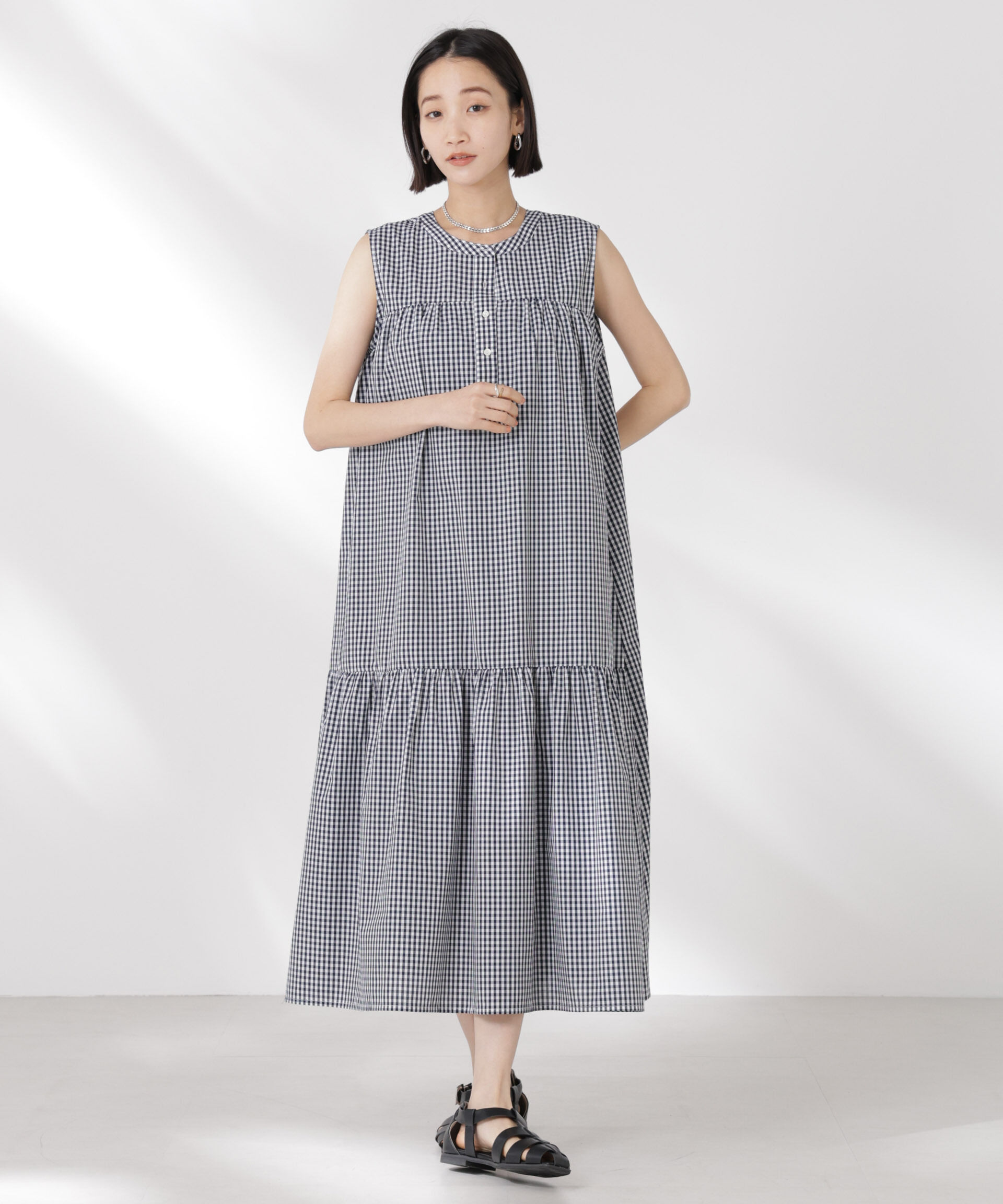 nano･universe「ヘンリーギャザー切り替えワンピース」|ワンピース|