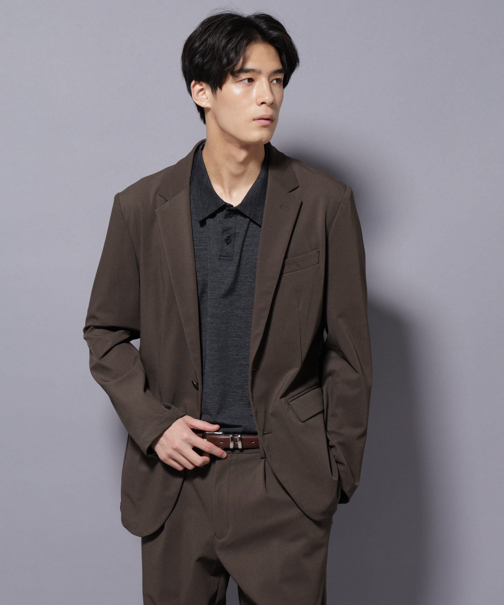 nano･universe「｢Damerino｣ ナイロンストレッチトリコットセットアップ」|スーツ|