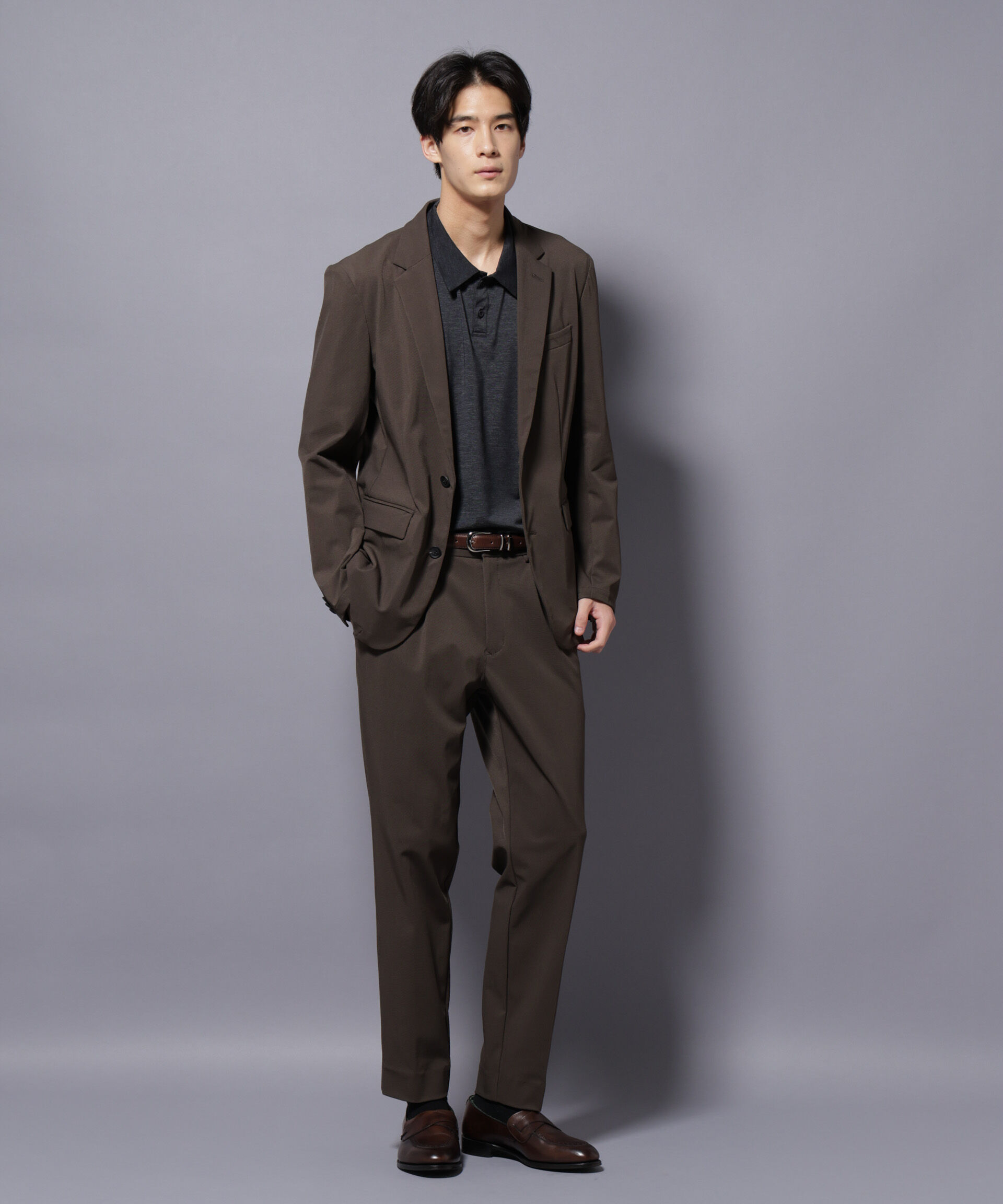 nano･universe「｢Damerino｣ ナイロンストレッチトリコットセットアップ」|スーツ|