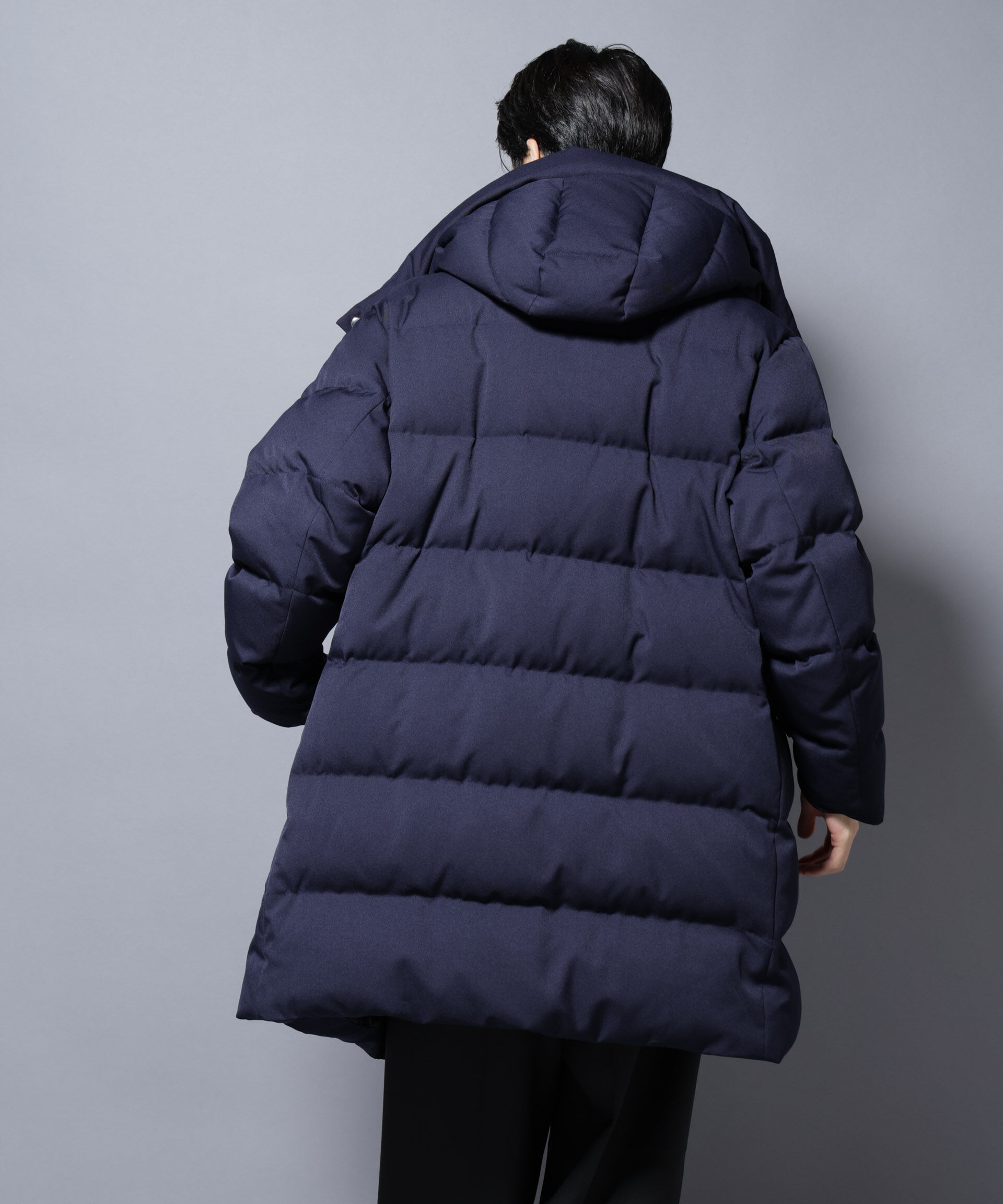 nano･universe「「西川ダウン(R)」フェイクファーカラーサージロングダウン」|ダウン|