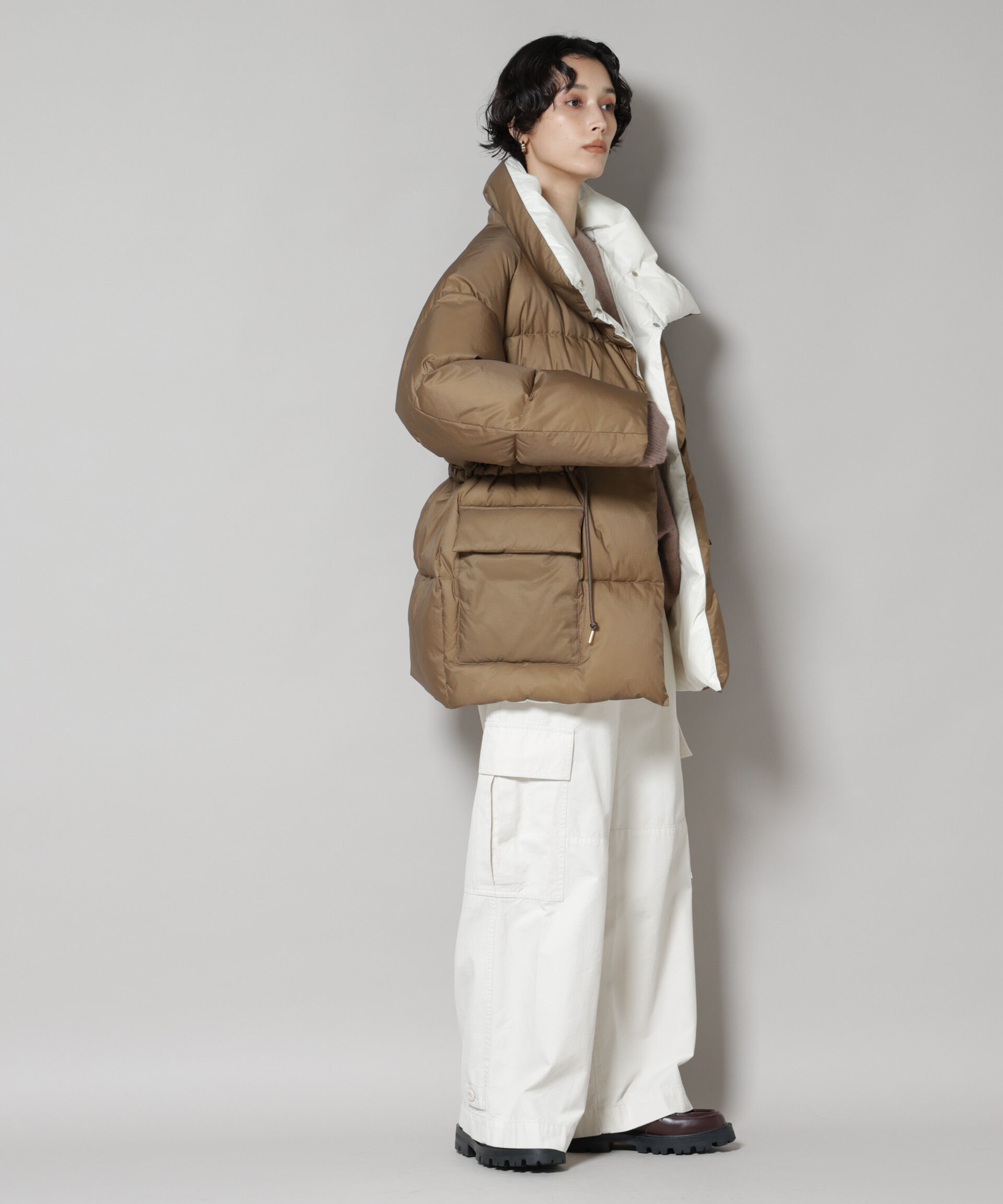 nano･universe「「西川ダウン(R)」バイカラーボリュームダウン」|ダウン|