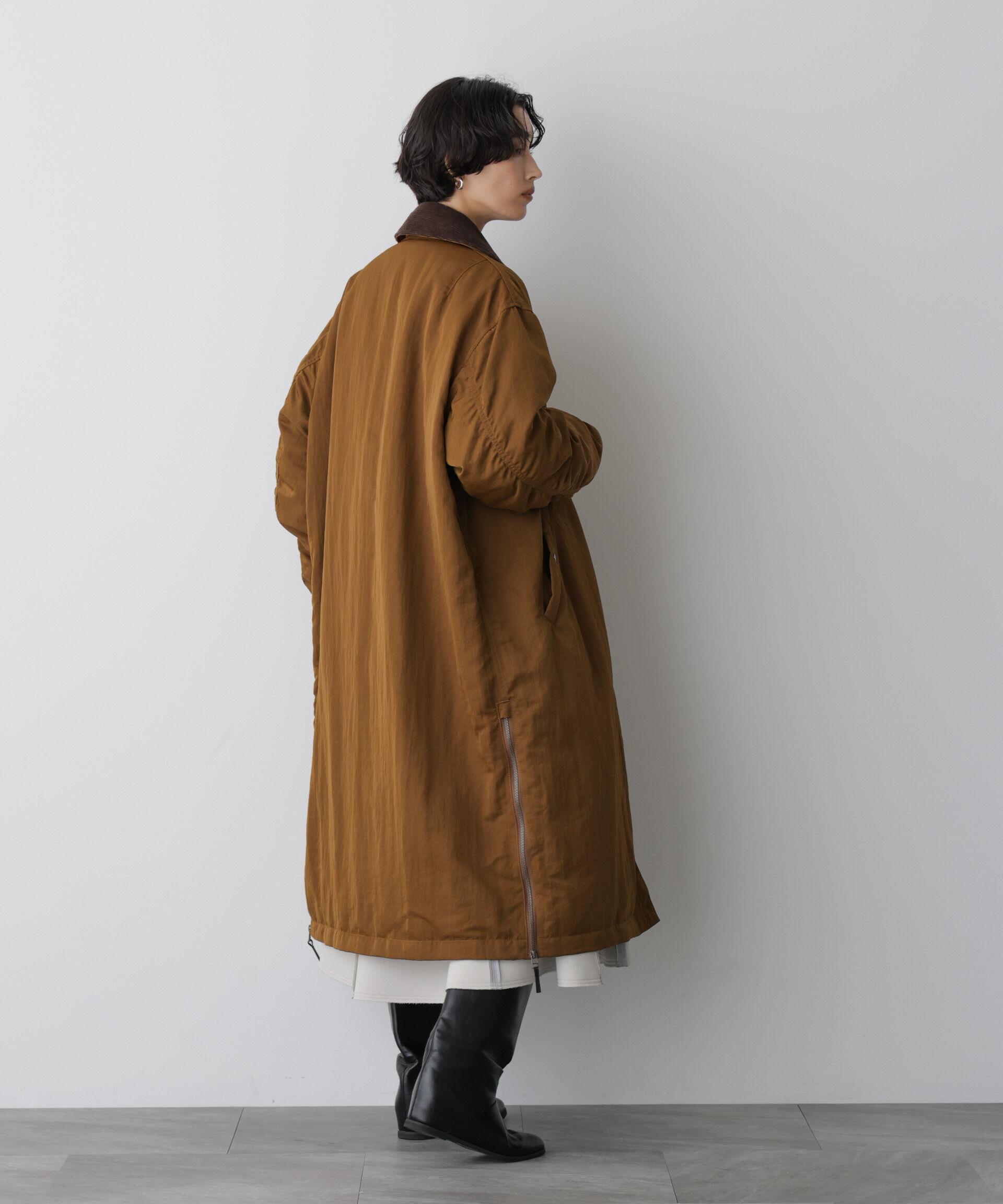 nano･universe「「STEVELOUR」「西川ダウン(R)」ミリタリーロングコート」|ダウン|