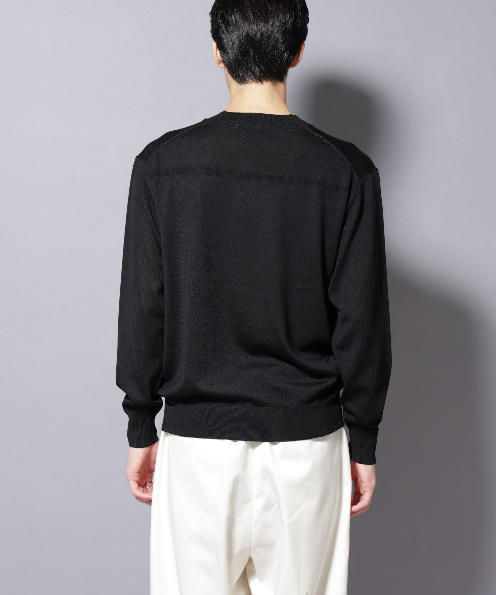 nano･universe「「毛玉レスニット」ファインゲージVネック」|ニット・セーター|