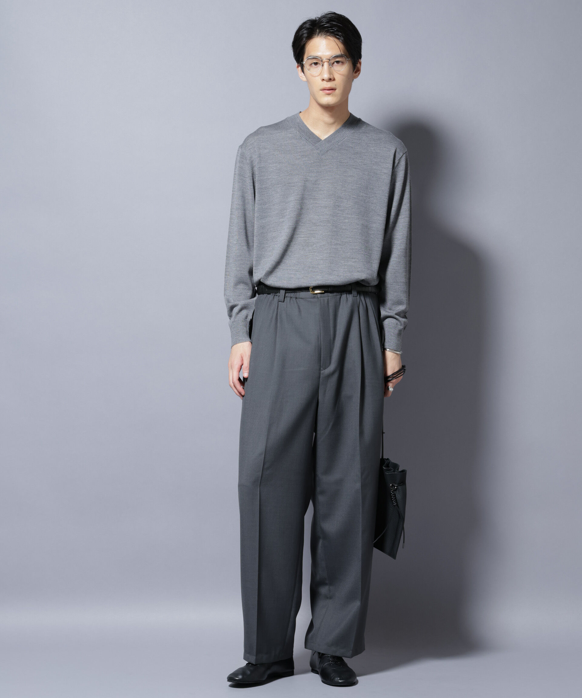 nano･universe「「毛玉レスニット」ファインゲージVネック」|ニット・セーター|