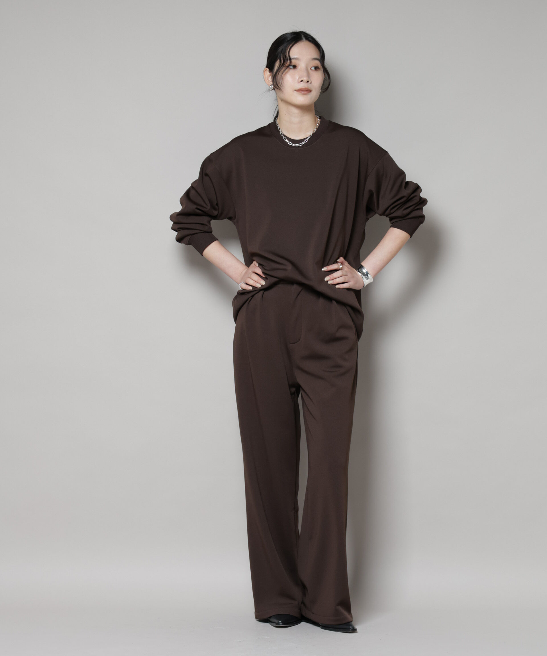 nano･universe「「MC」coveross(R)フリースボンディングパンツ(セットアップ可)」|チノ|