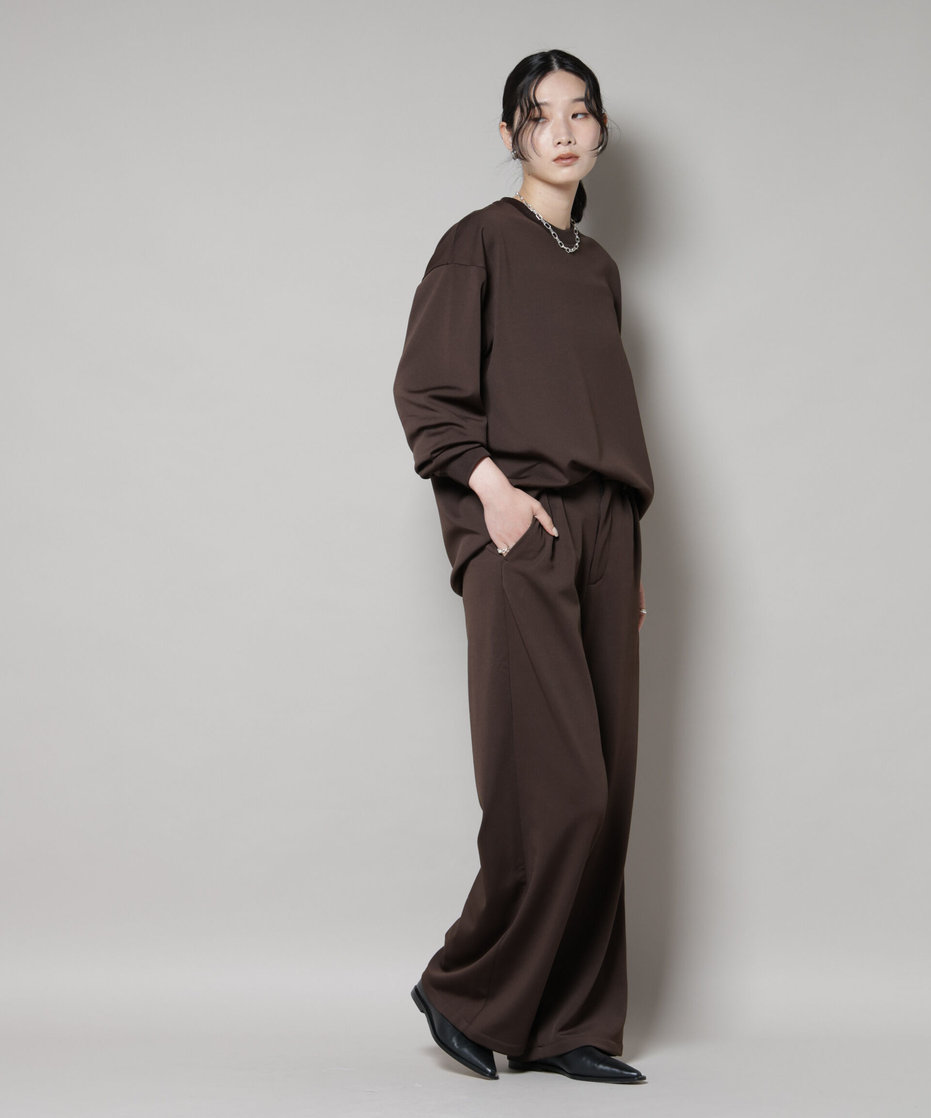 nano･universe「「MC」coveross(R)フリースボンディングパンツ(セットアップ可)」|チノ|