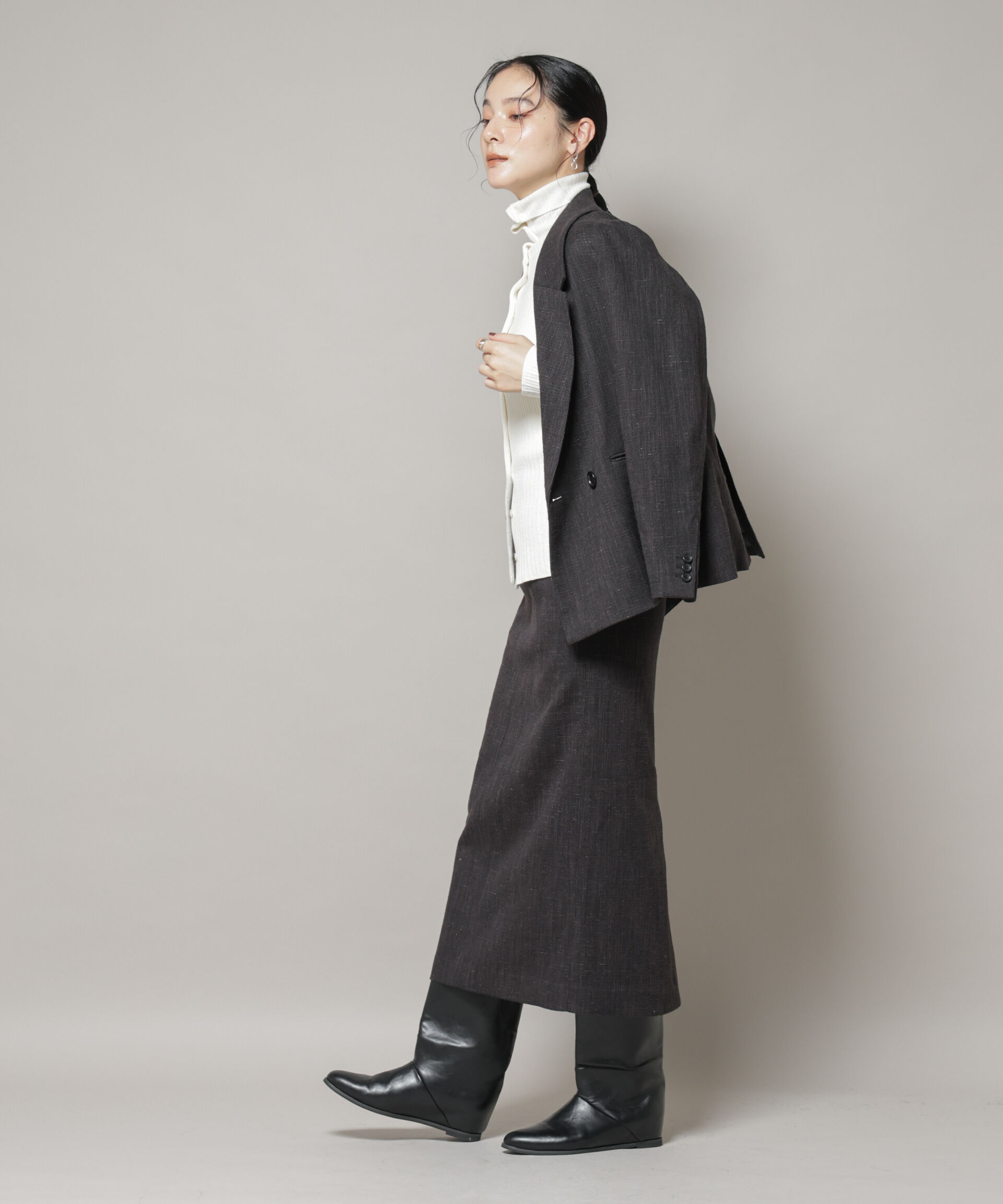 nano･universe「ツイードタイトスカート(セットアップ可)」|スカート|