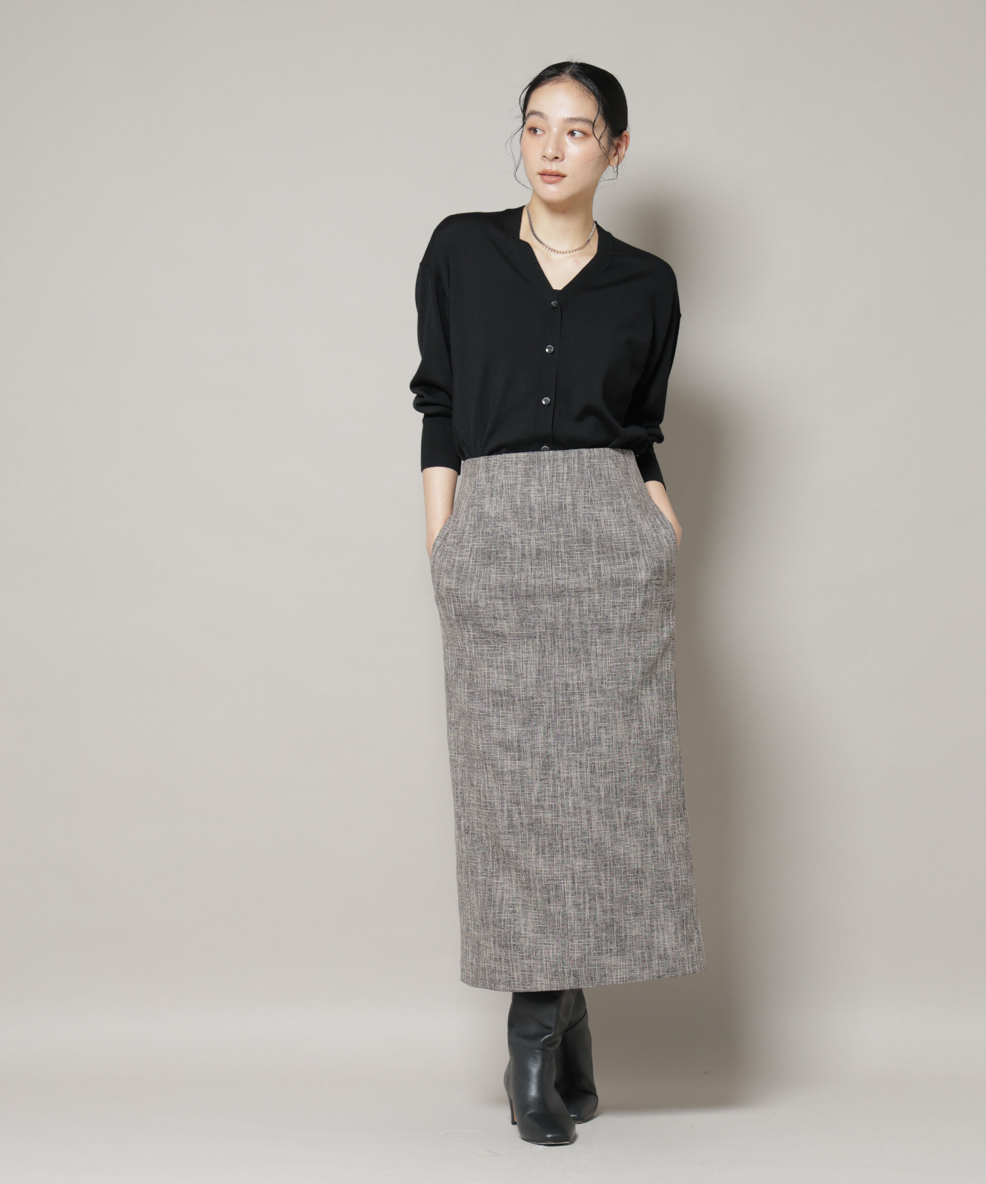 nano･universe「ツイードタイトスカート(セットアップ可)」|スカート|