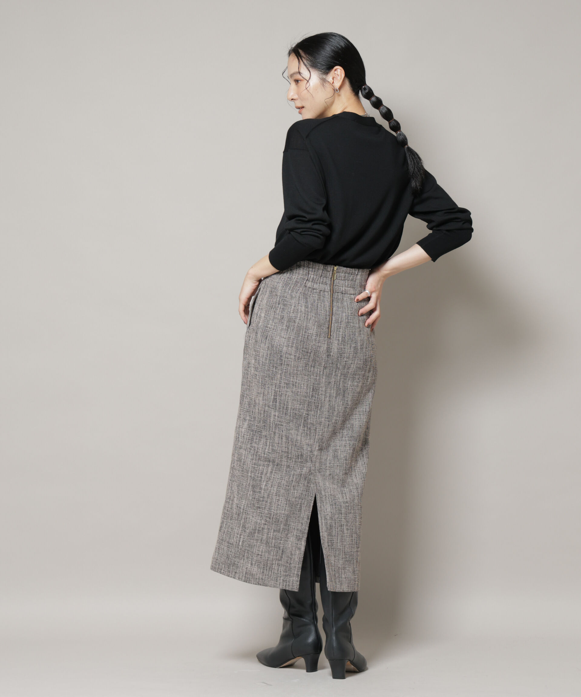 nano･universe「ツイードタイトスカート(セットアップ可)」|スカート|