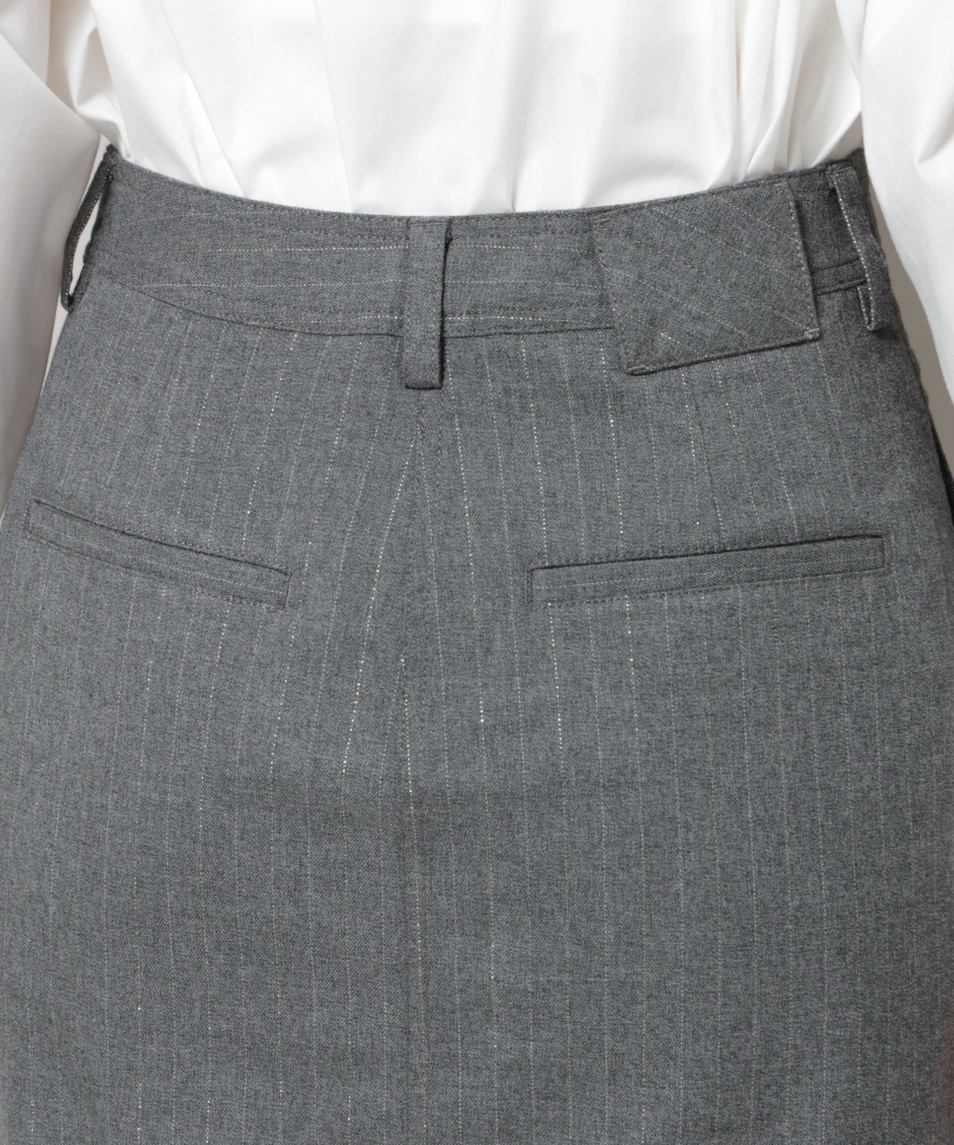 nano･universe「ラメストライプスーチングIラインスカート」|スカート|