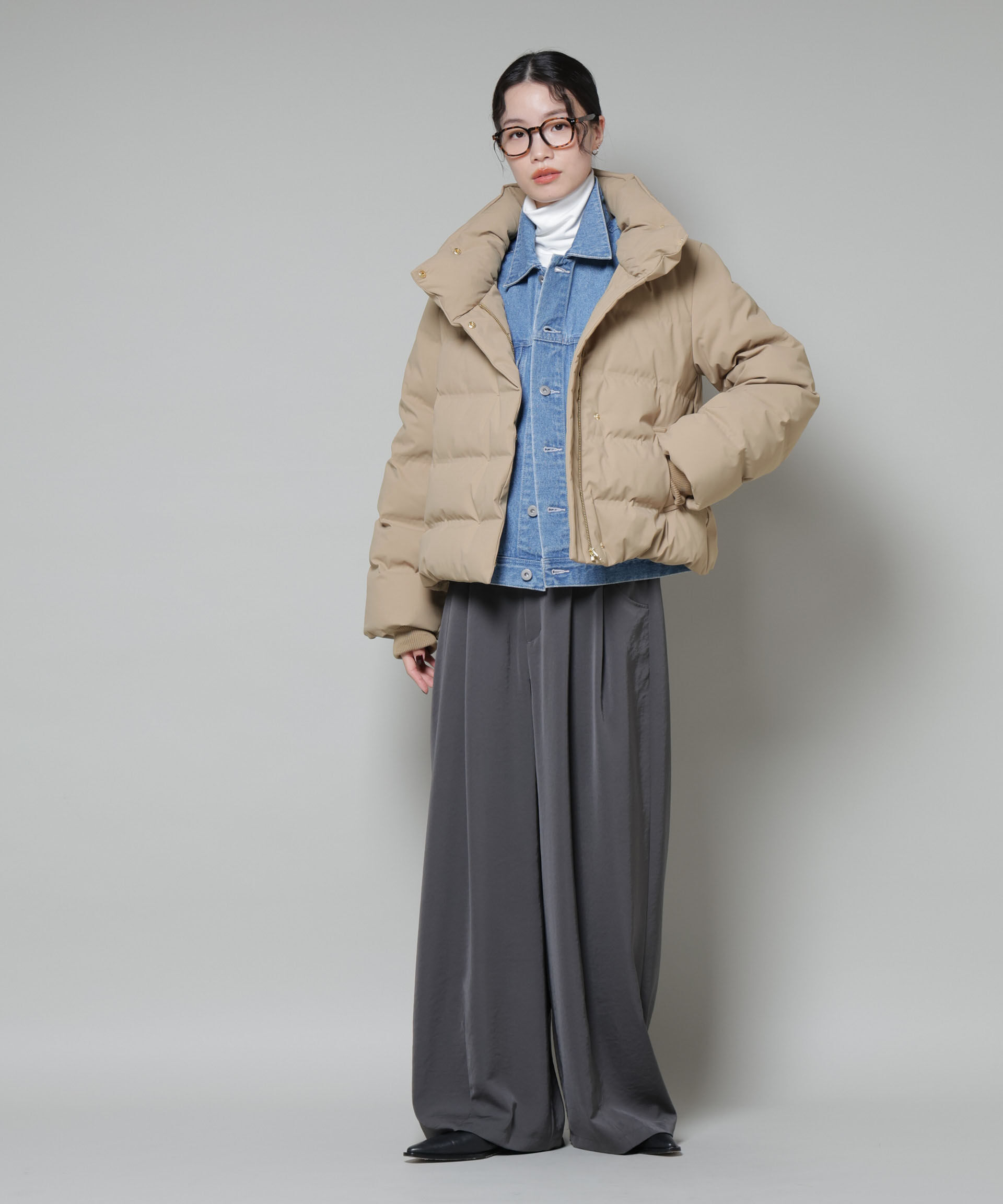 nano･universe「ボリュームネックダウンショートコート」|ダウン|