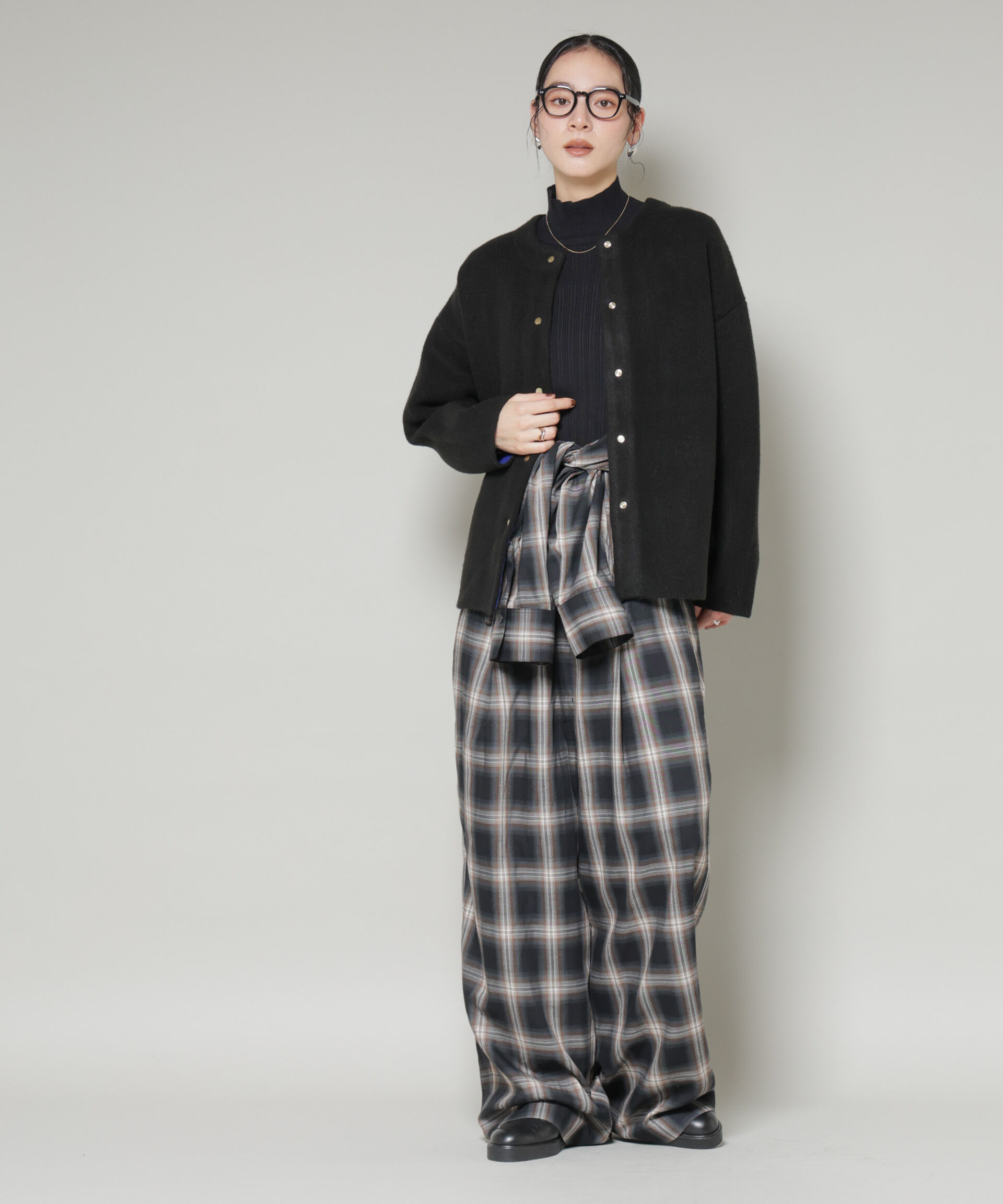 nano･universe「ダブルフェイスニットカーディガン」|ニット・セーター|