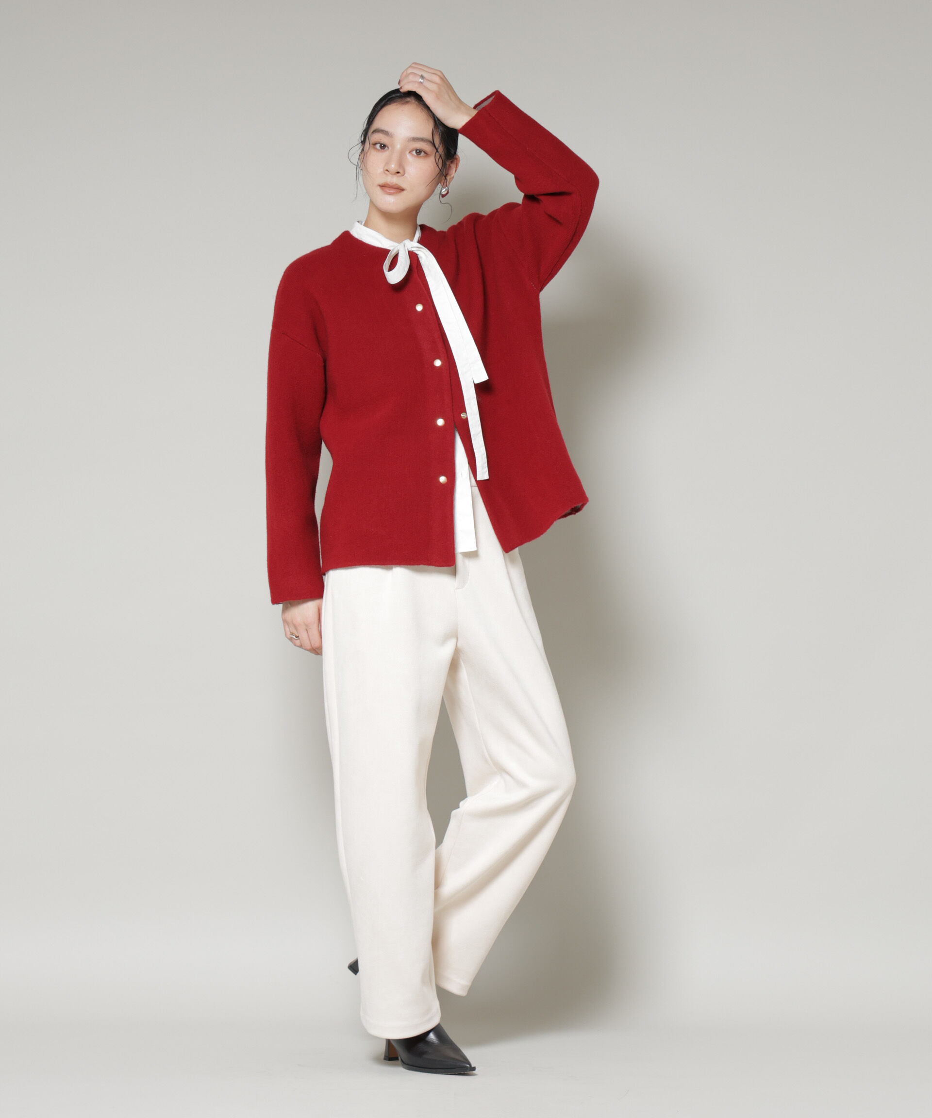 nano･universe「ダブルフェイスニットカーディガン」|ニット・セーター|