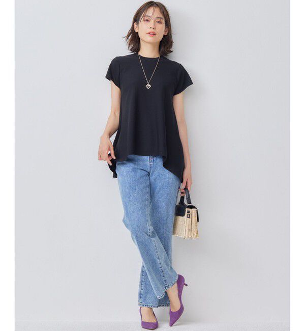 組曲「【WEB限定カラーあり】バックフレアニットTシャツ」|ニット・セーター|