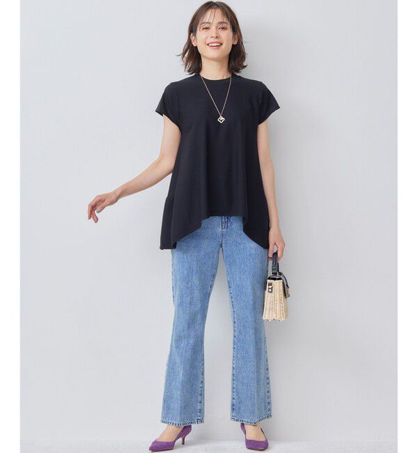 組曲「【WEB限定カラーあり】バックフレアニットTシャツ」|ニット・セーター|