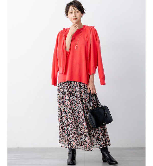 23区「【見上愛さん着用/洗える】ピュアカシミヤ ジップアップ ニット パーカー」|パーカー|